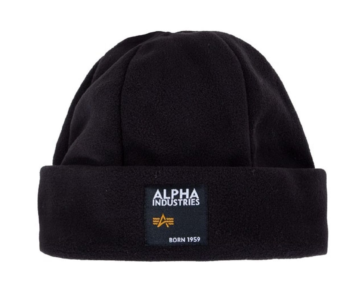 Alpha Industries Strickmütze Label Fleece Beanie