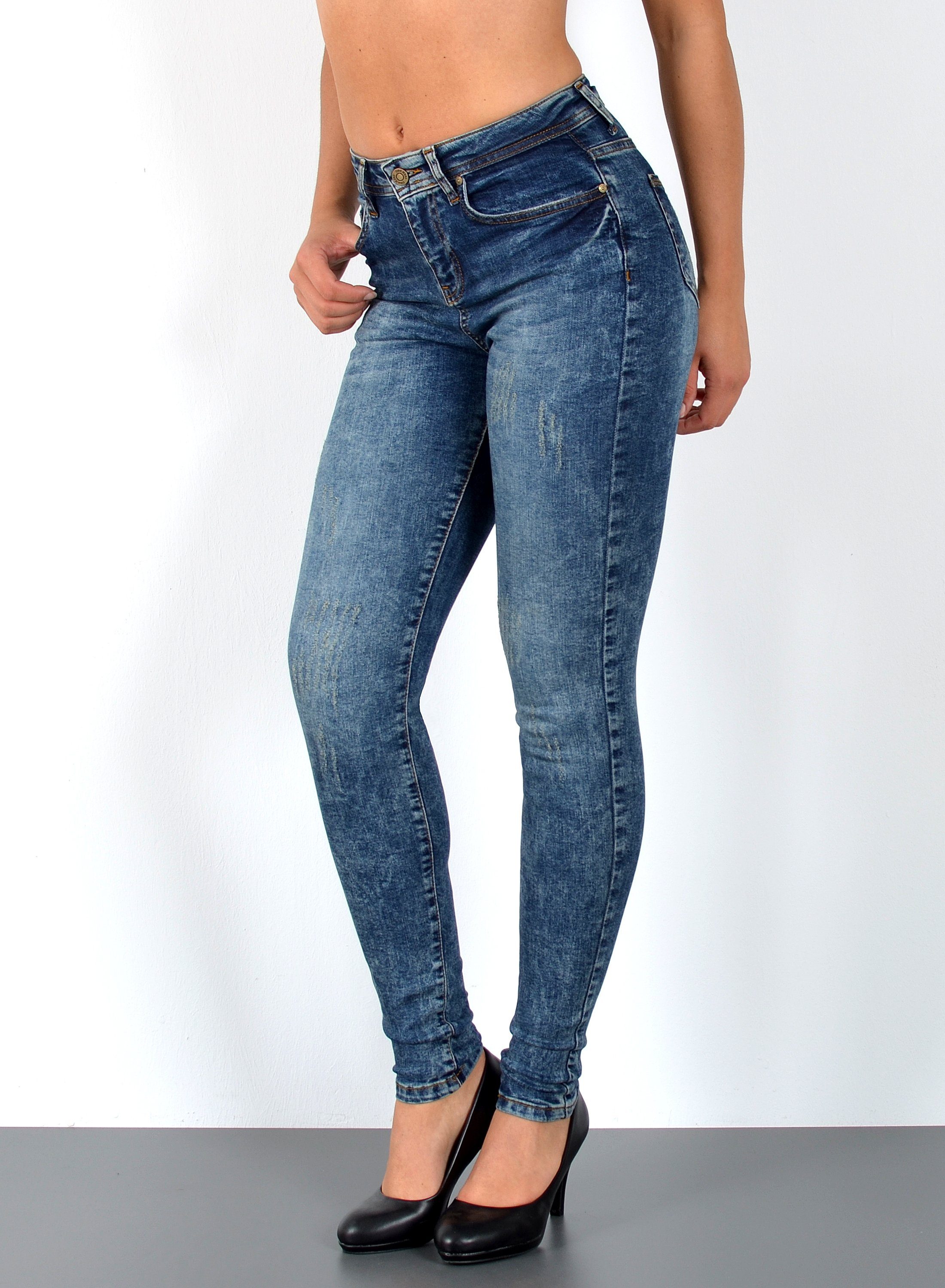 ESRA Skinny-fit-Jeans S800 Damen Jeanshose Skinny Leg High Waist Jeans Stre günstig online kaufen