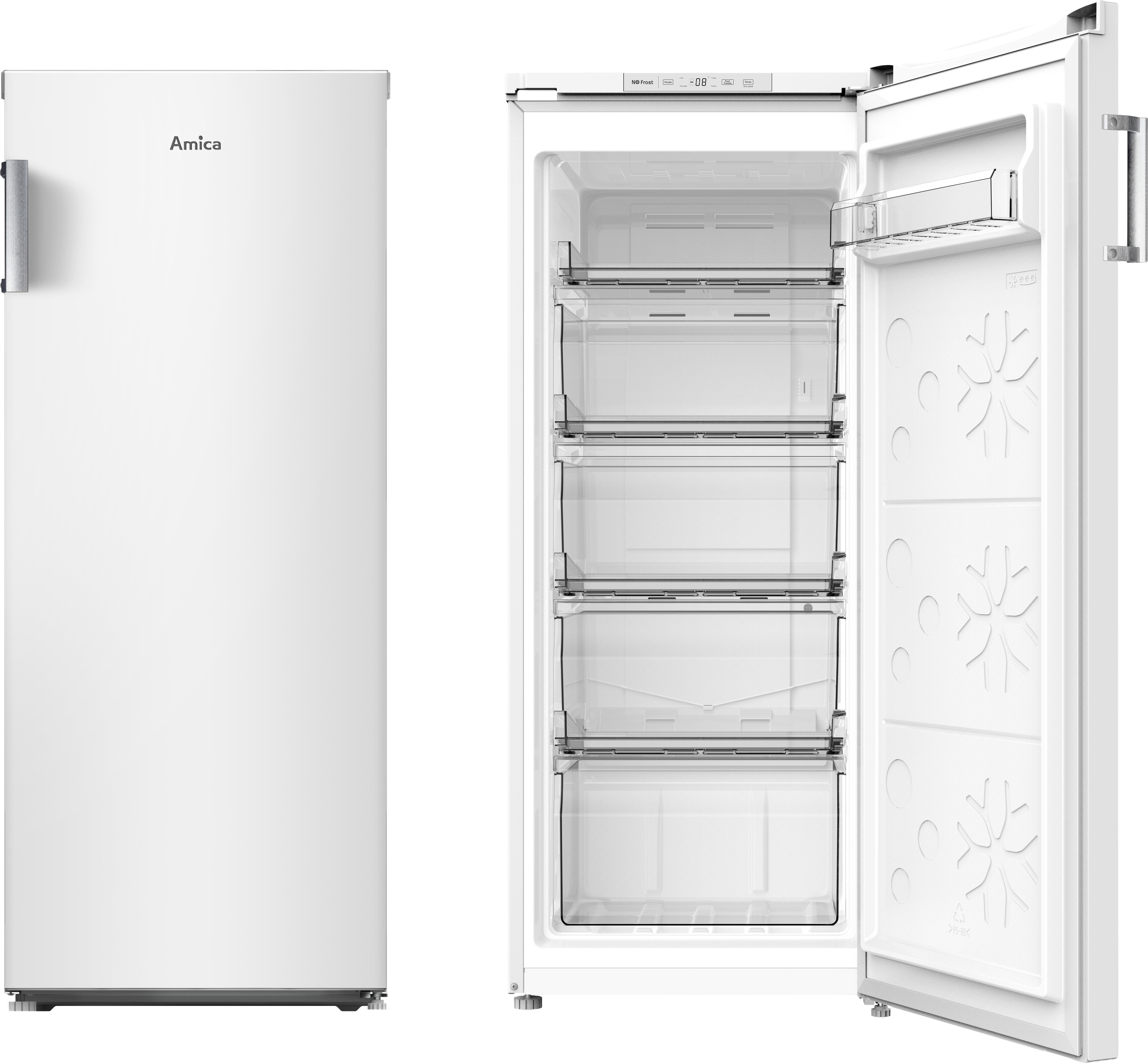 Amica Gefrierschrank GSN 321 105 W, 116 cm hoch, 48 cm breit, NoFrost – nie wieder manuell abtauen