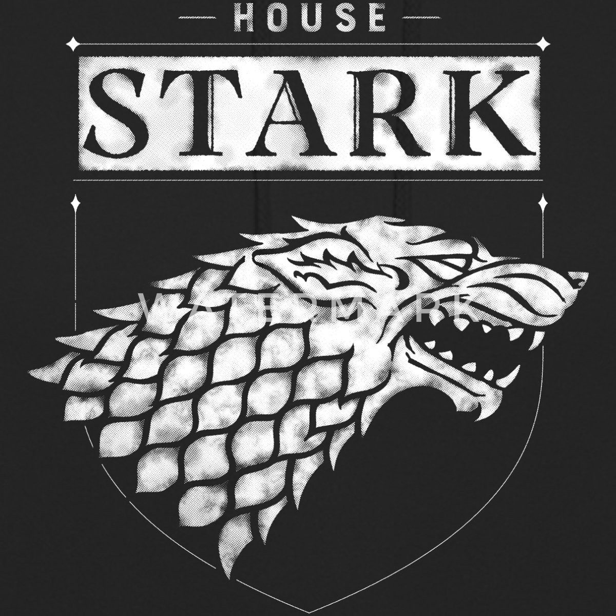 Spreadshirt Hoodie Game Of Thrones Haus Stark Wappen Schattenwolf Unisex Hoodie (1-tlg)