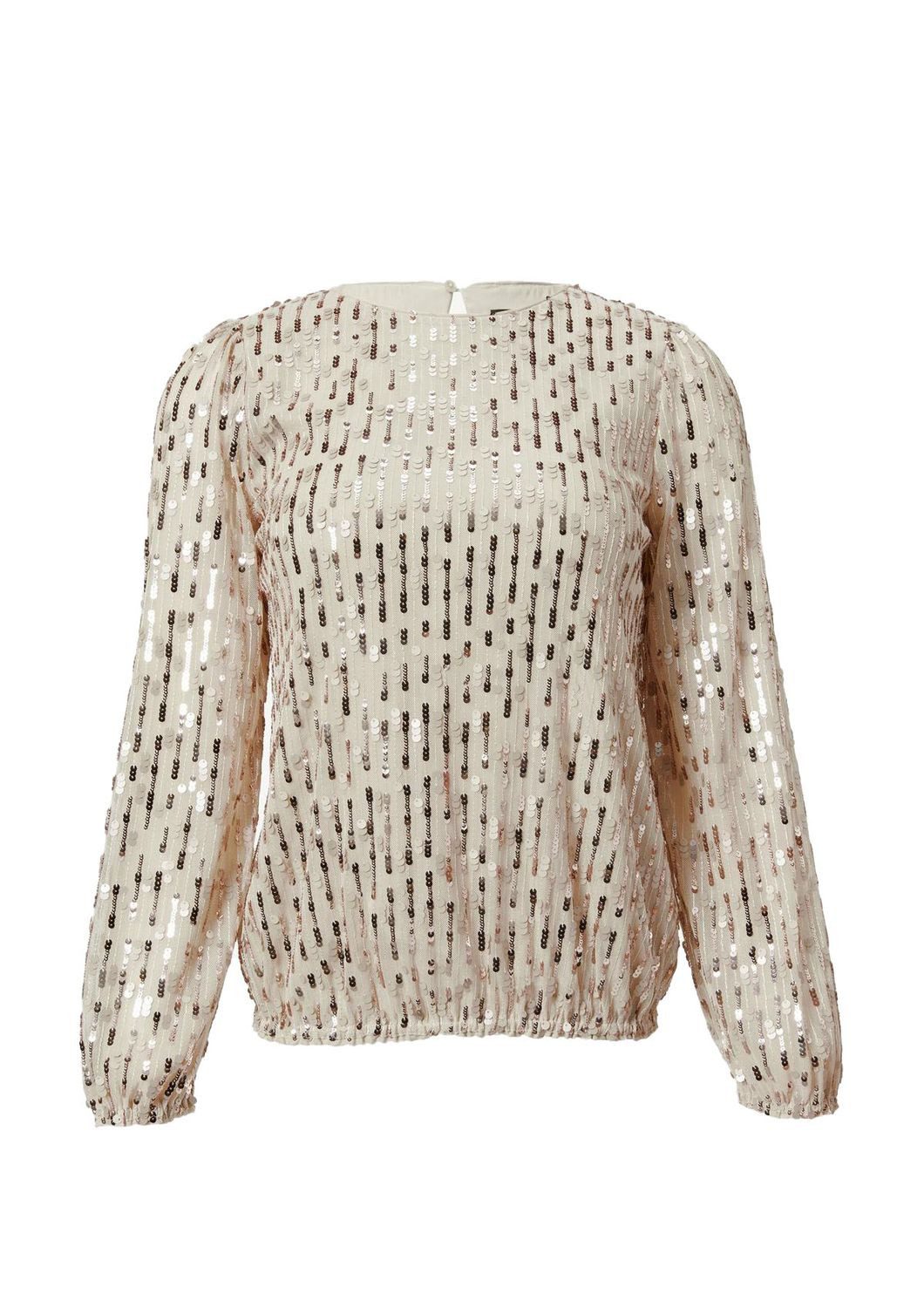 Langarmbluse Paillettenbluse