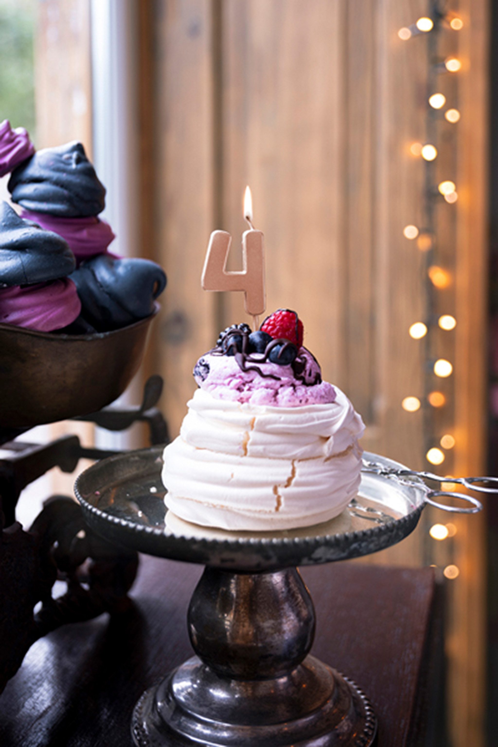 partydeco Geburtstagskerze, Geburtstagskerze Zahl 4 Zahlenkerze 4,5cm Roseg günstig online kaufen