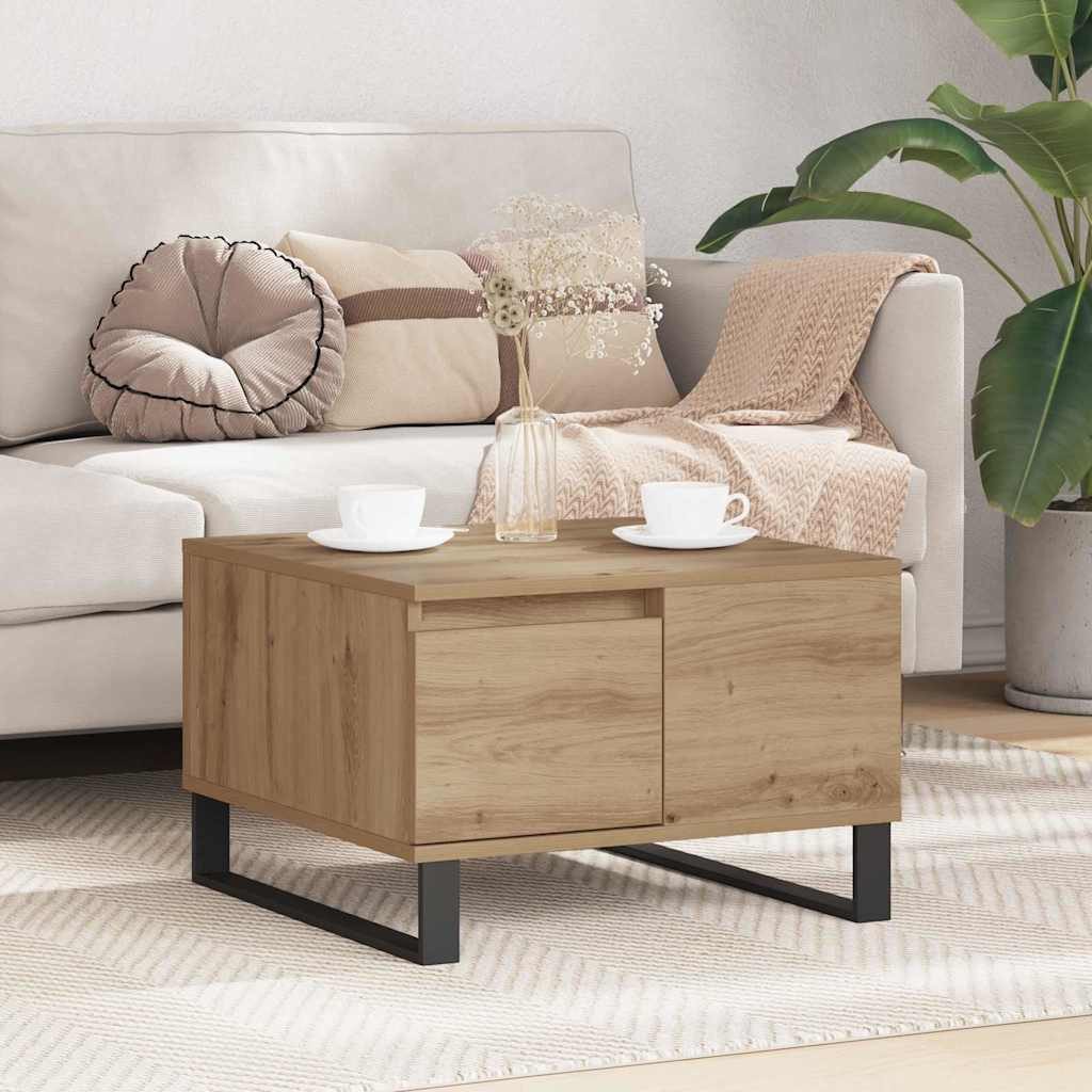 vidaXL Couchtisch Couchtisch Artisan-Eiche 55 x 55 x 36,5 cm Holzwerkstoff (1-St)