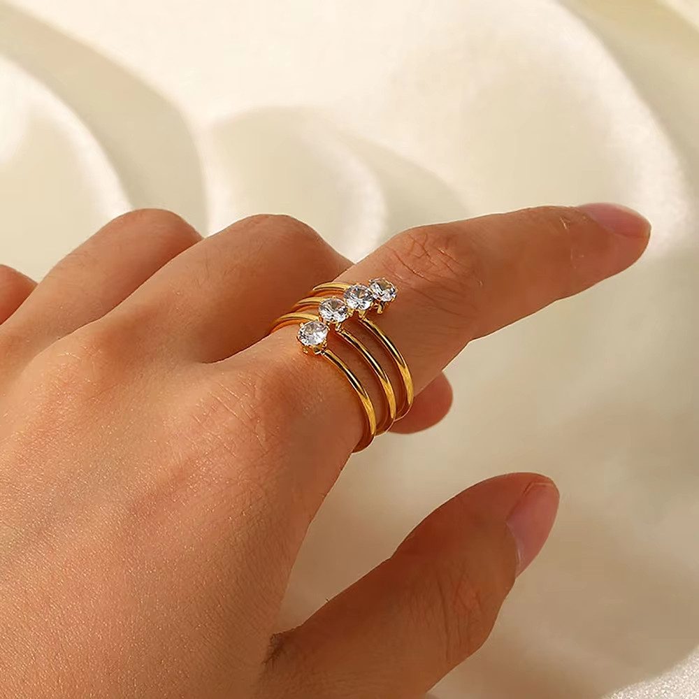RWEUOQ Fingerring Damenringe, Offener Ring, Goldenem günstig online kaufen