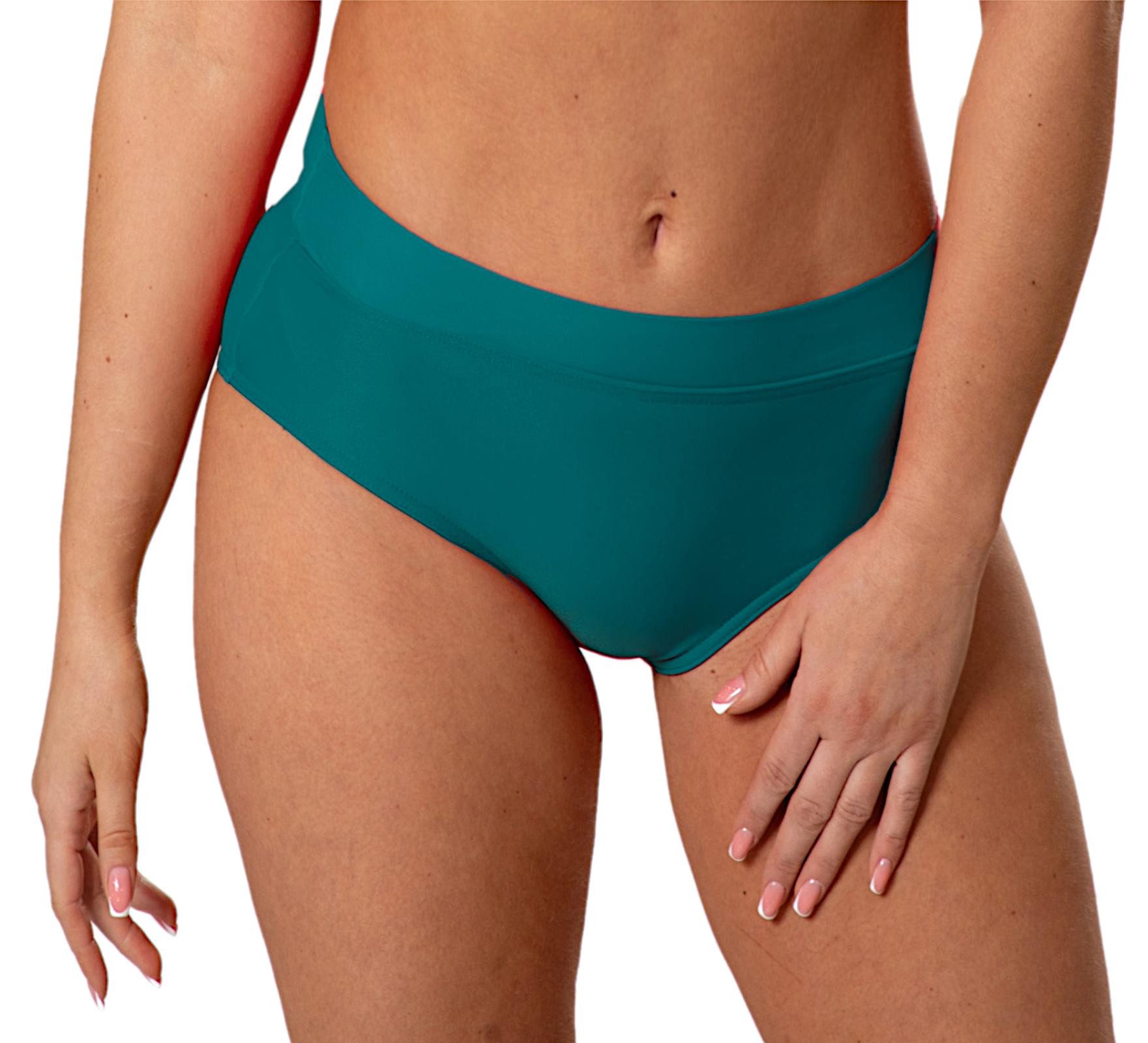 Aquarti Bikini-Hose Unterteil High Waist mit Umschlagbund
