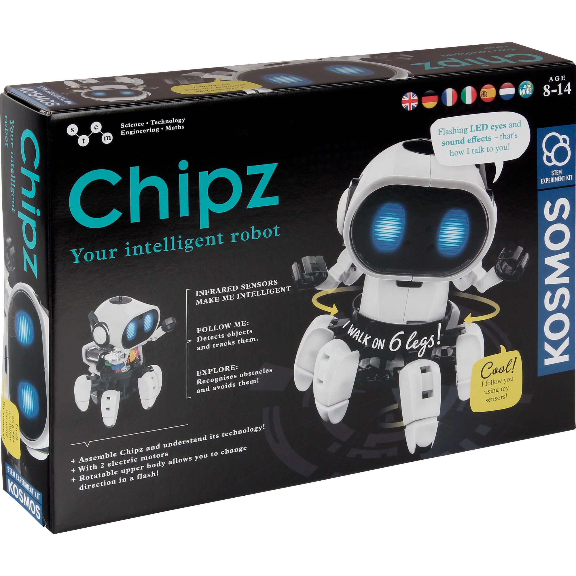 Kosmos Lernspielzeug Kosmos Chipz 12L, Experimentierkasten, (mehrsprachige Version)
