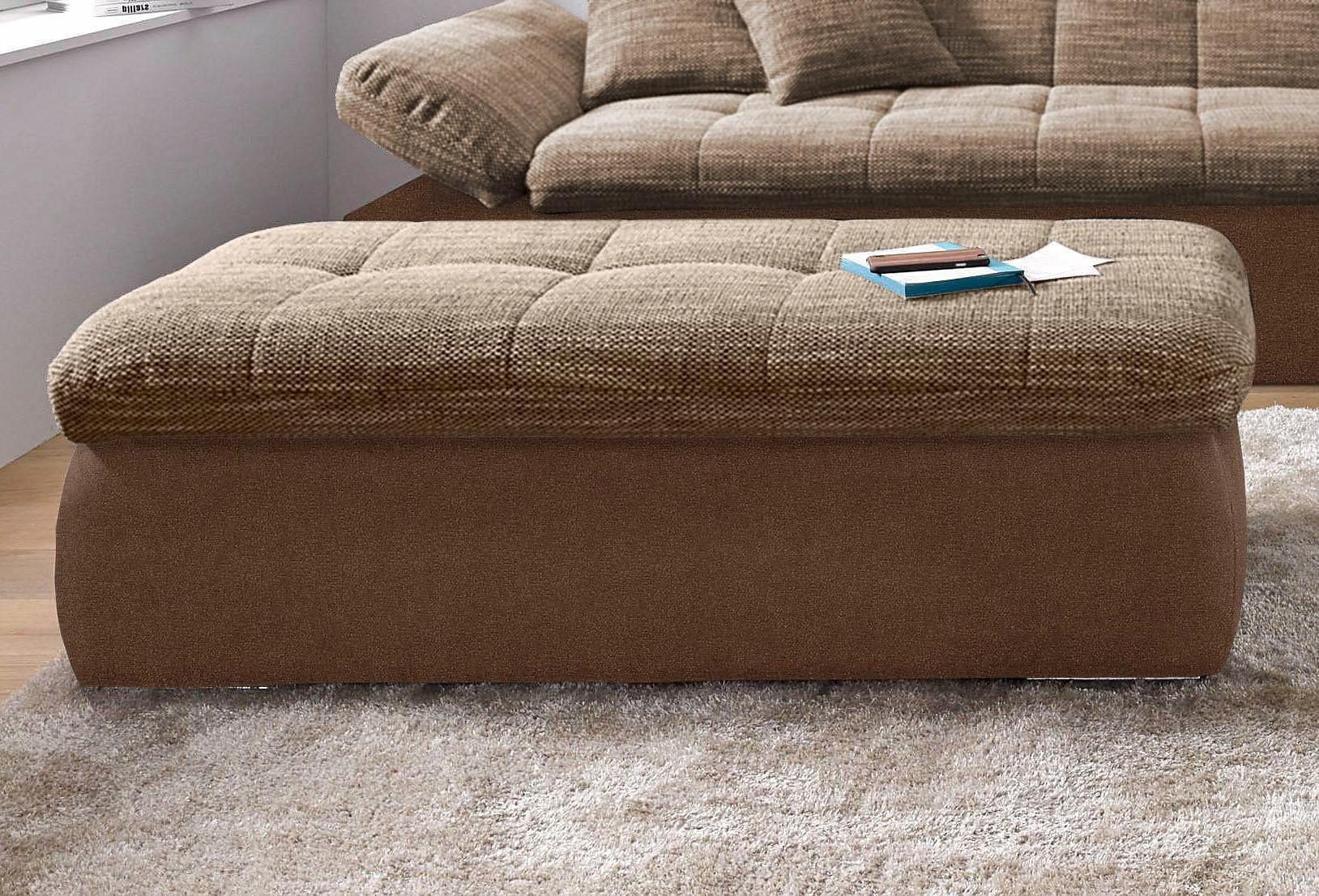 DOMO collection Polsterhocker MORIC 136x64 cm, praktisch und komfortabel, inklusive Stauraum