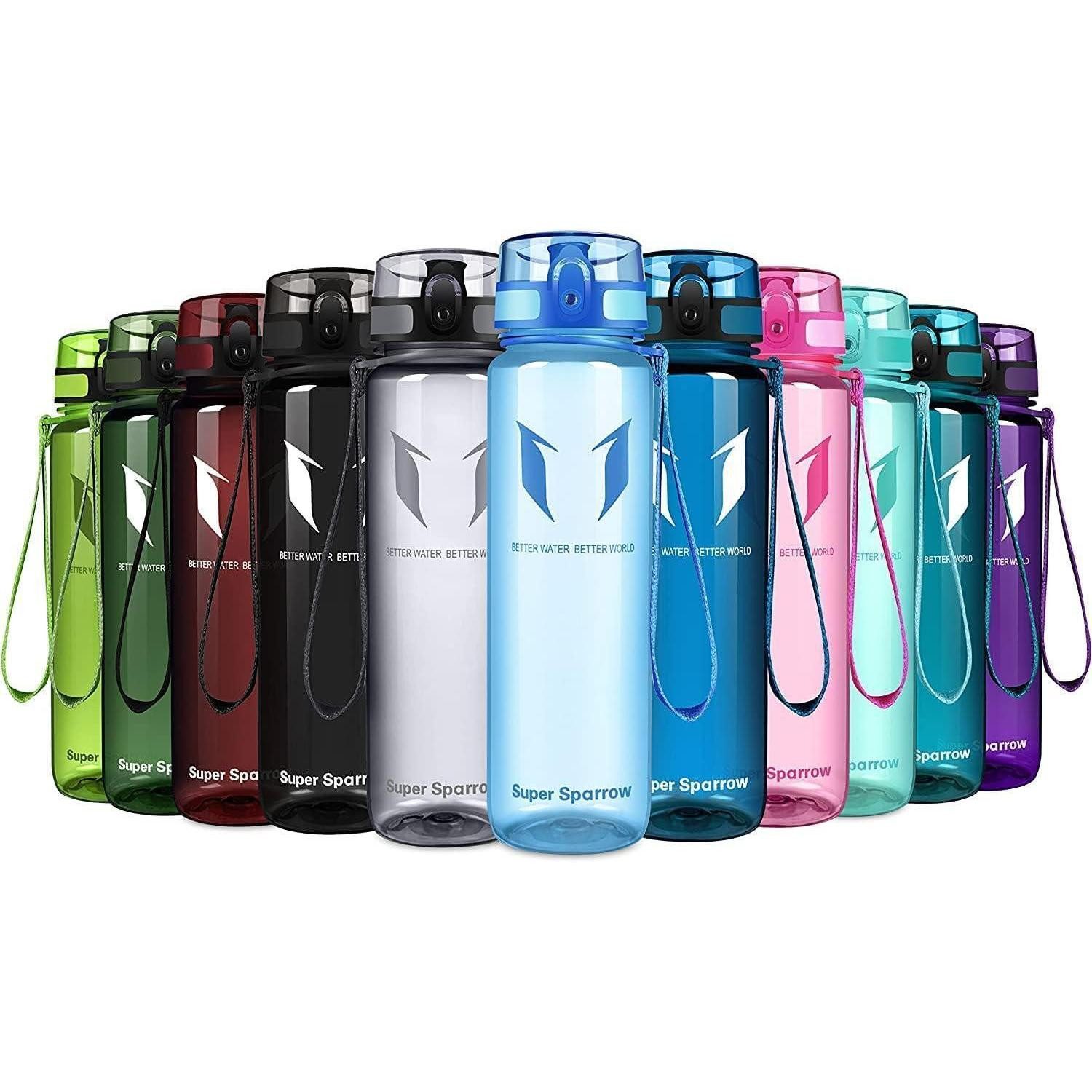 LuxusKollektion Trinkflasche Trinkflasche Tritan BPAfrei 500ml Sport Fahrrad 1000 ml Glossy Blau