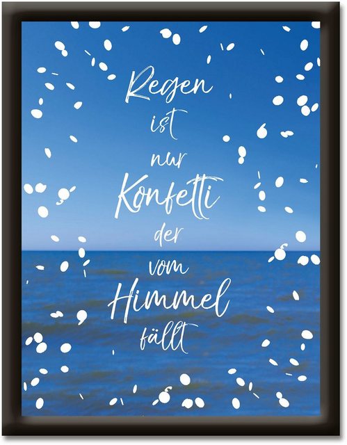Artland Wandbild »Regen ist nur Konfetti«, Sprüche & Texte (1 Stück)-Otto