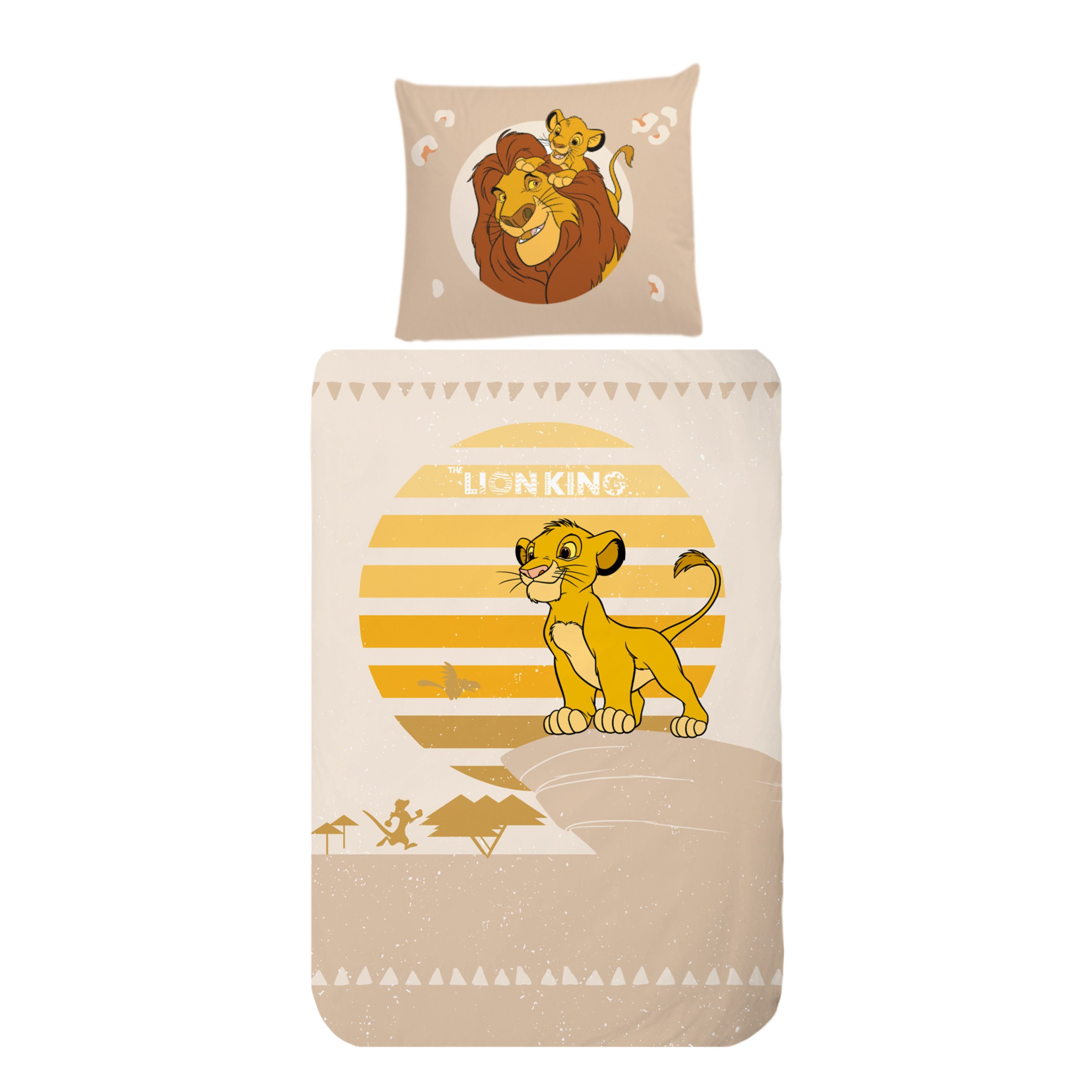 MTOnlinehandel Kinderbettwäsche König der Löwen Biber/ Flanell in 135x200 + günstig online kaufen