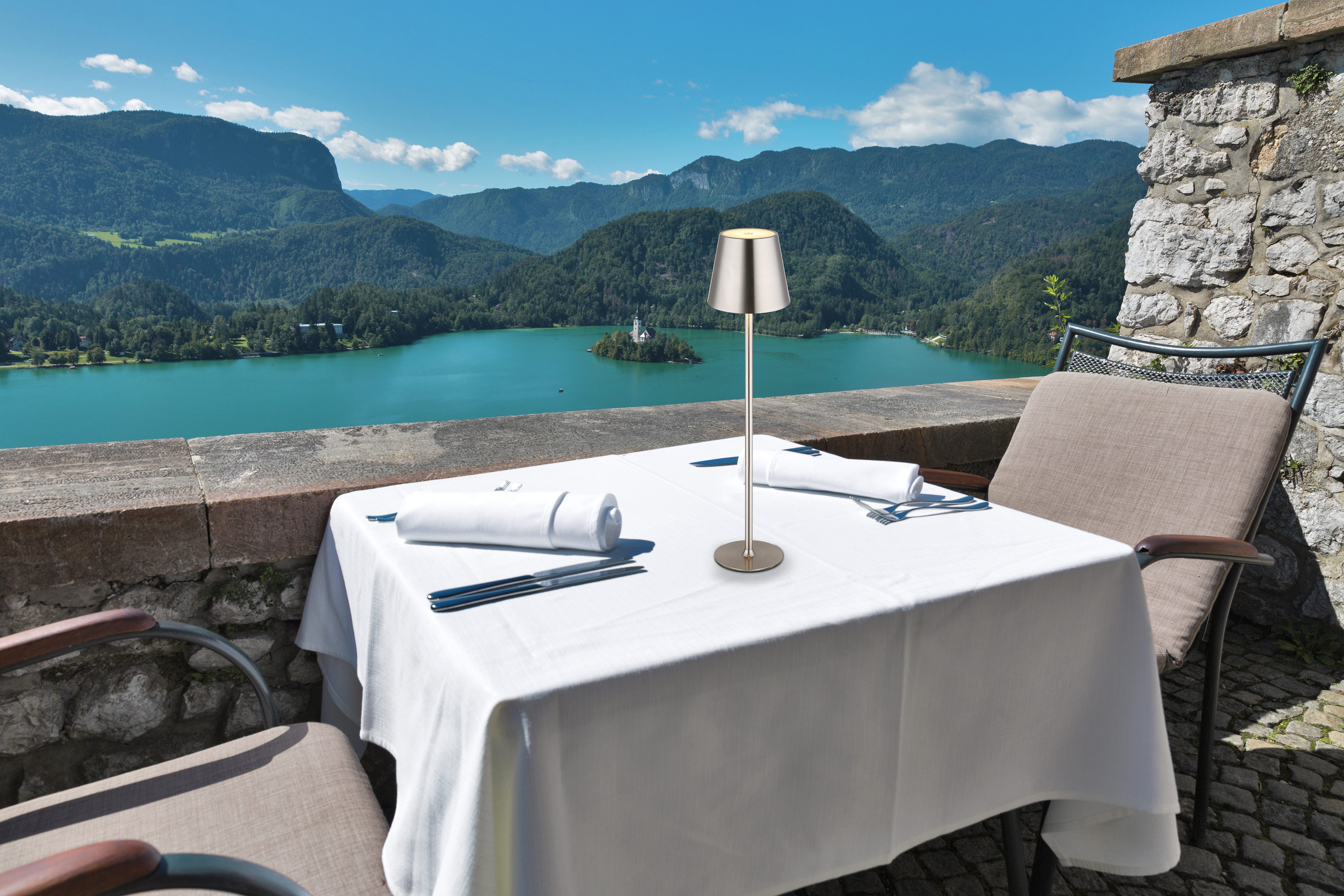 GLOBO LIGHTING Tischleuchte VANNIE, Memoryfunktion, LED fest integriert, Warmweiß, Tischlampe Nachttischlampe Deko-Tischleuchte Schlafzimmer