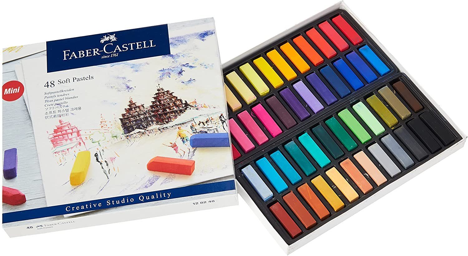 Faber-Castell Kreativset Softpastellkreiden Mini, 48er Kartonetui, (48er Set, 48-tlg)