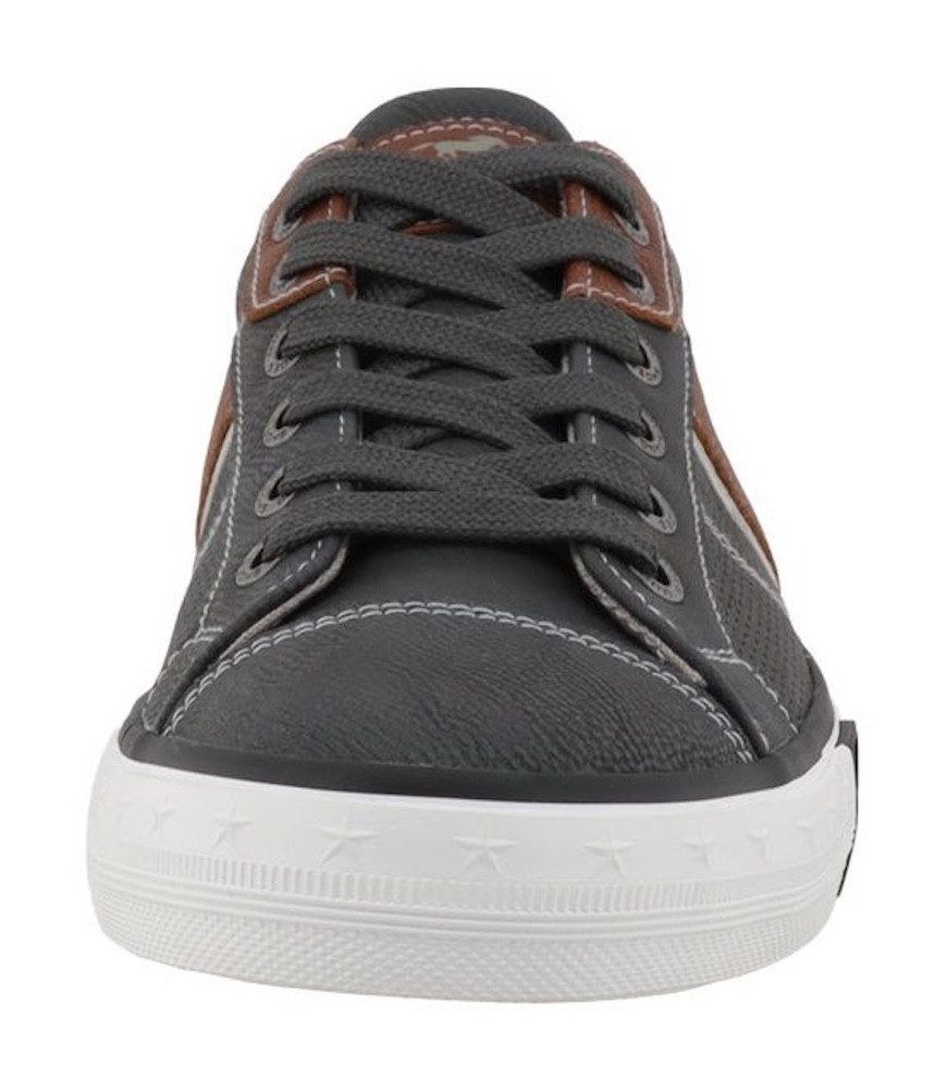Mustang Shoes Calogero Sneaker Freizeitschuh, Halbschuh, Schnürschuh mit Kontrastbesätzen