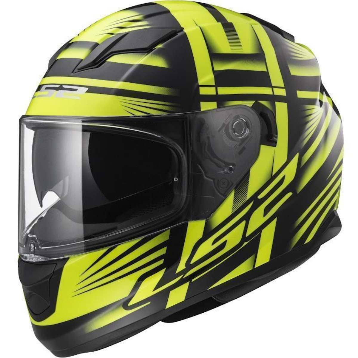 LS2 Motorradhelm LS2 FF320 Stream Bang Integralhelm schwarz / neongelb (1er Set)