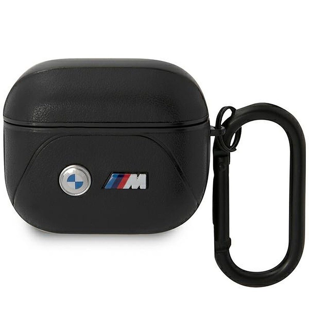BMW Kopfhörer-Schutzhülle AirPods Case Lederhülle, BMW Lizenzprodukt, Kunstleder, Karabinerhaken