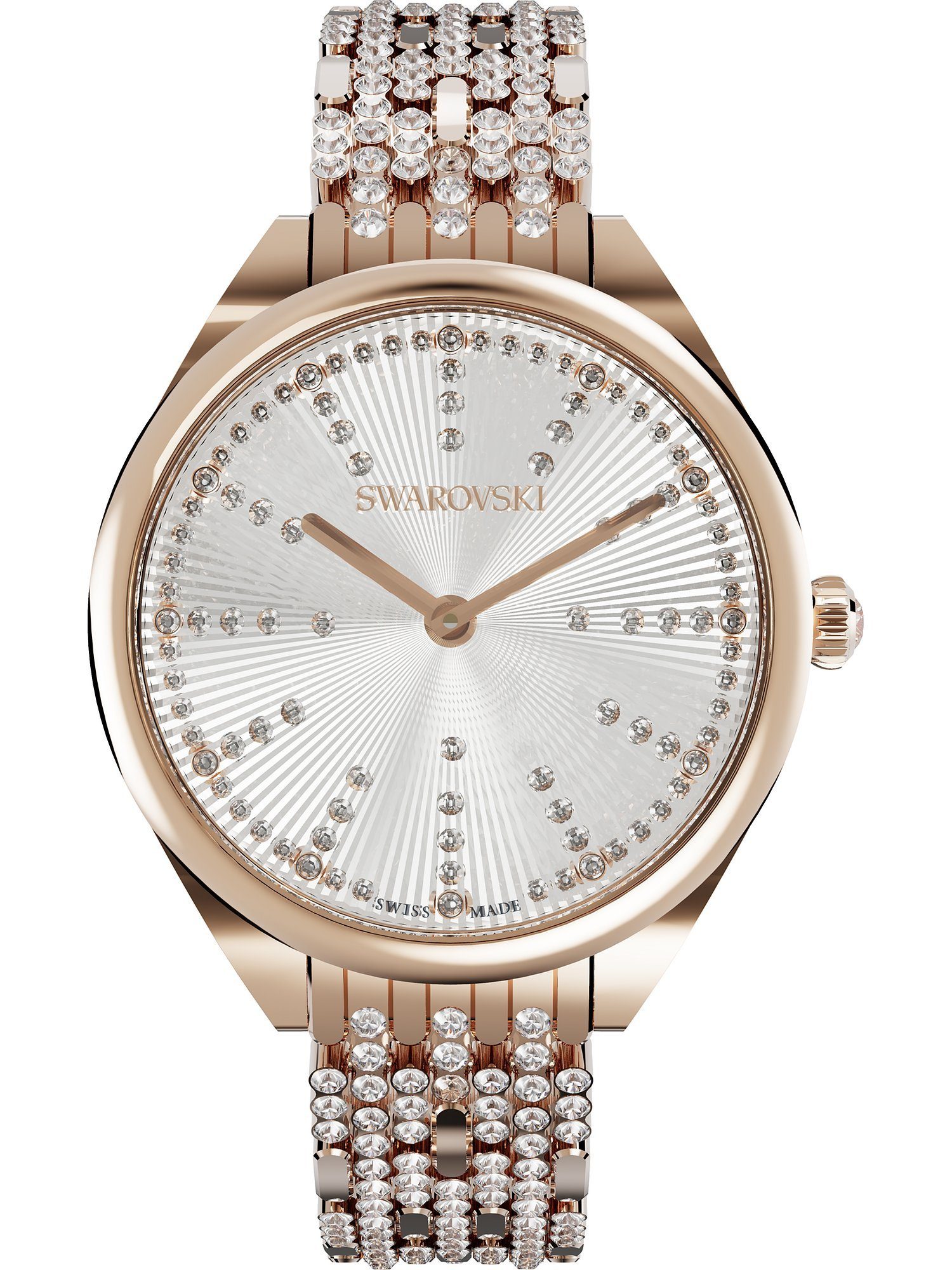 Swarovski Quarzuhr Swarovski Damen-Uhren Analog Quarz, Klassikuhr roségold