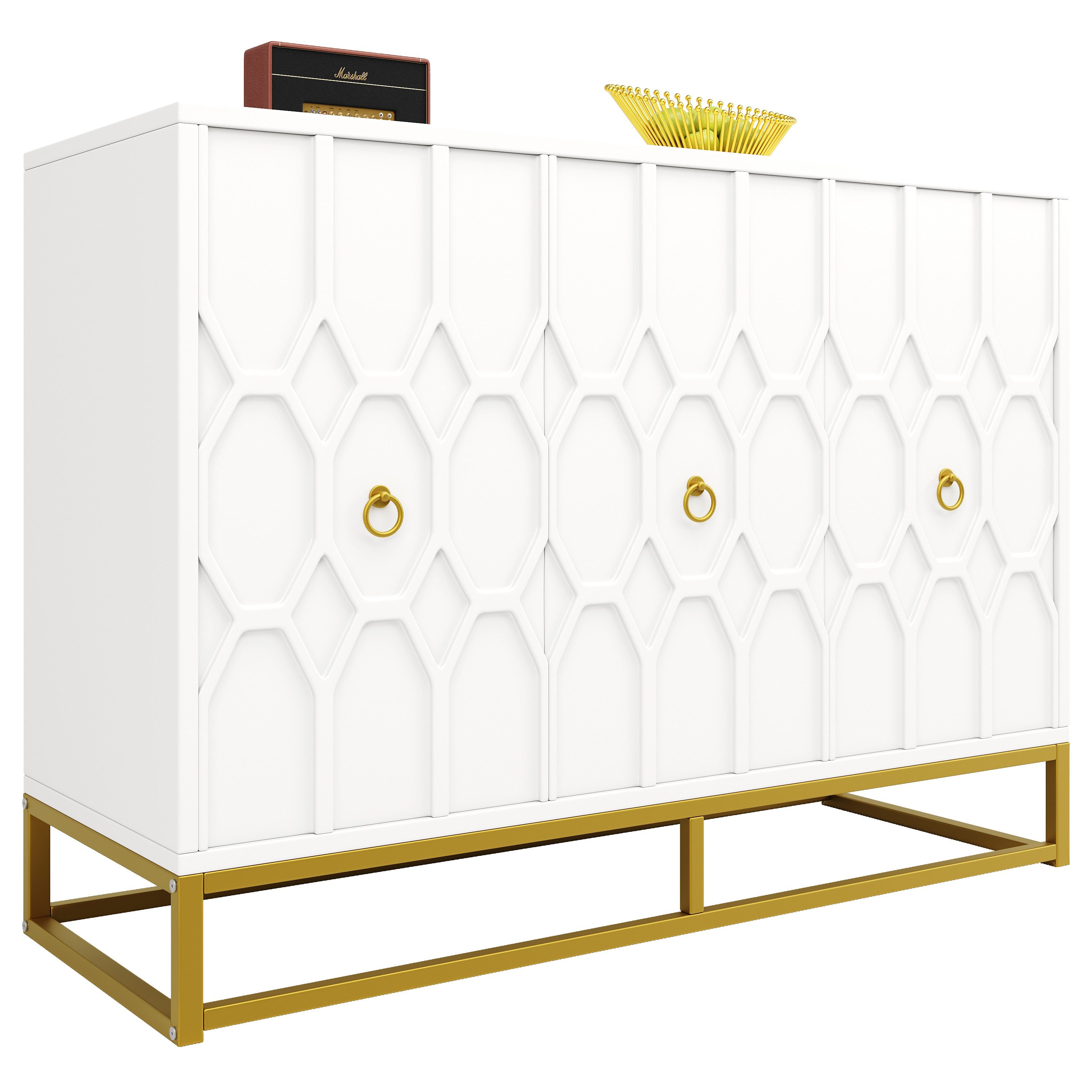 HAUSS SPOLE Sideboard 120×40×85cm mit Eisenrahmenbeinen günstig online kaufen