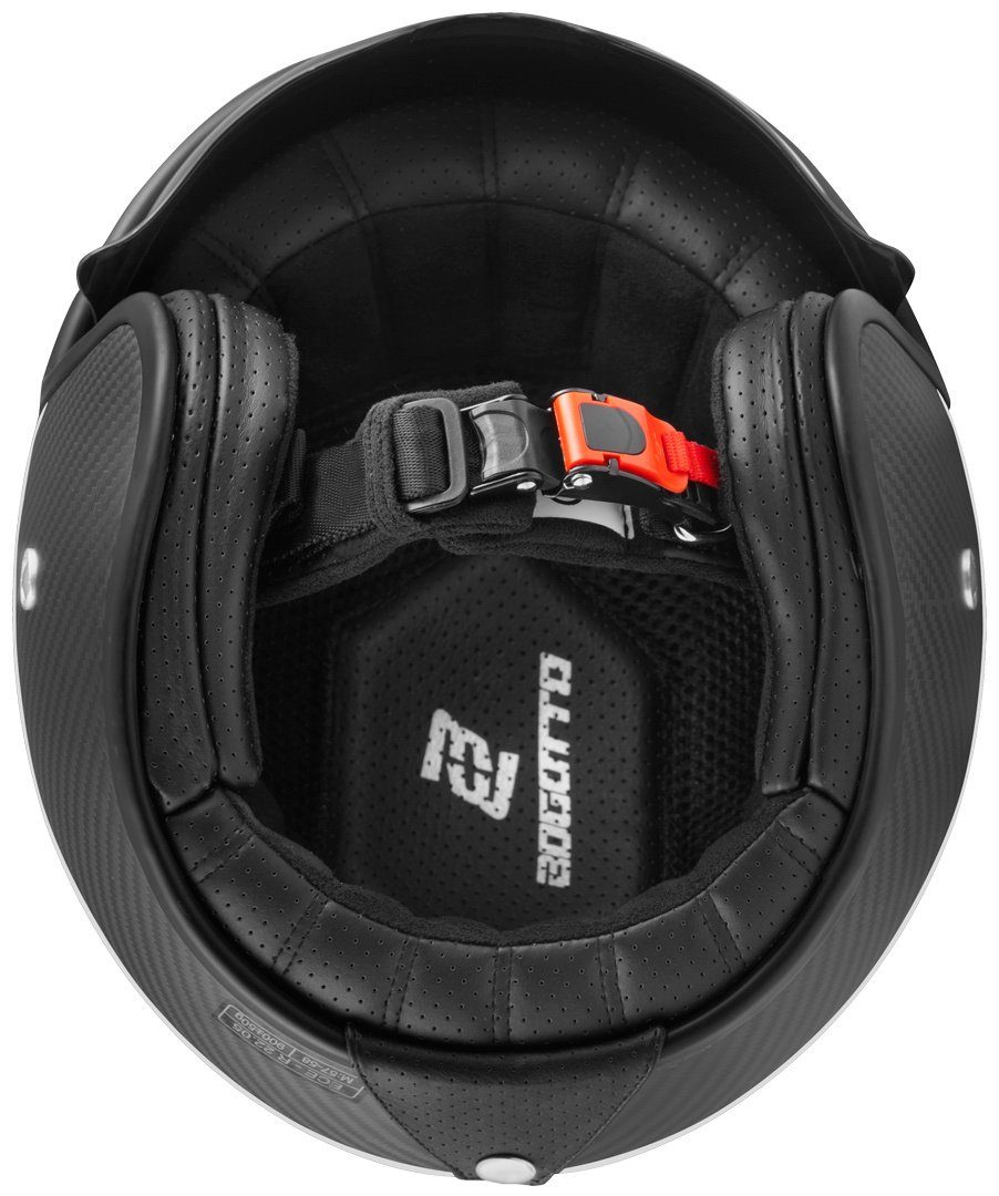 Bogotto Motorradhelm V587 Crono Carbon Jethelm, integriertes Sonnenvisier