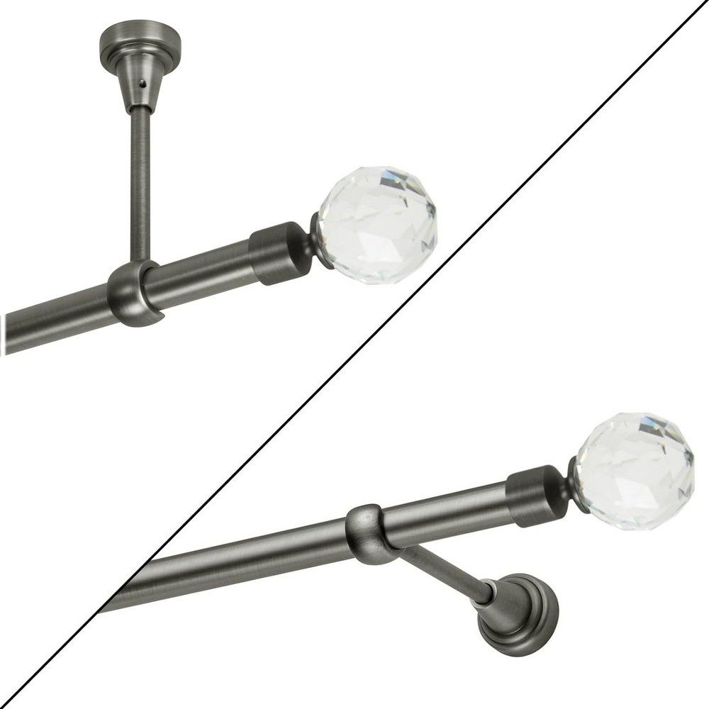 MDEKOR Gardinenstange, 1-läufig, kürzbar, Wand/Decke, Gardinenstange günstig online kaufen