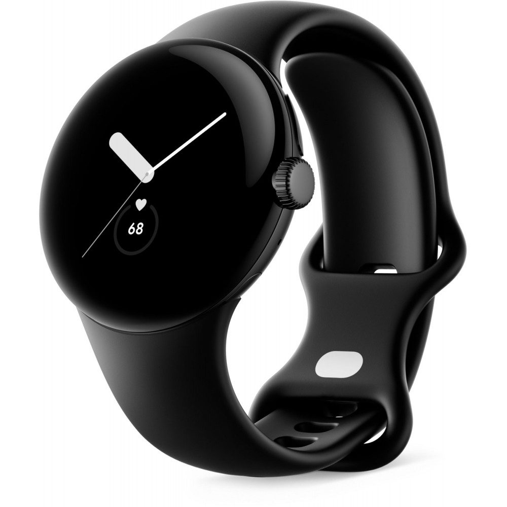 Google Pixel Watch WiFi Smartwatch in mattem Schwarz. Smartwatch (Android Wear Betriebssystem), Android Wear Betriebssystem, Wasserfest
