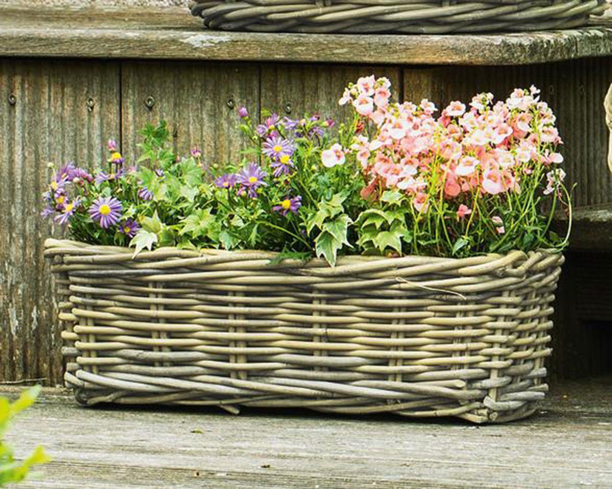 Home-trends24.de Balkonkasten »Blumenkasten Pflanzkasten Rattan klein Deko  Balkon Garten Korb Kübel Terrasse Topf Blumen« online kaufen | OTTO