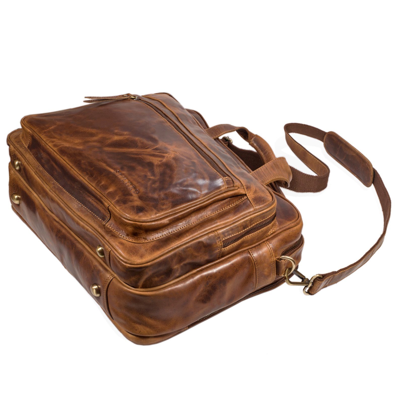STILORD Aktentasche "Walt" Vintage Aktentasche Leder Herren Damen