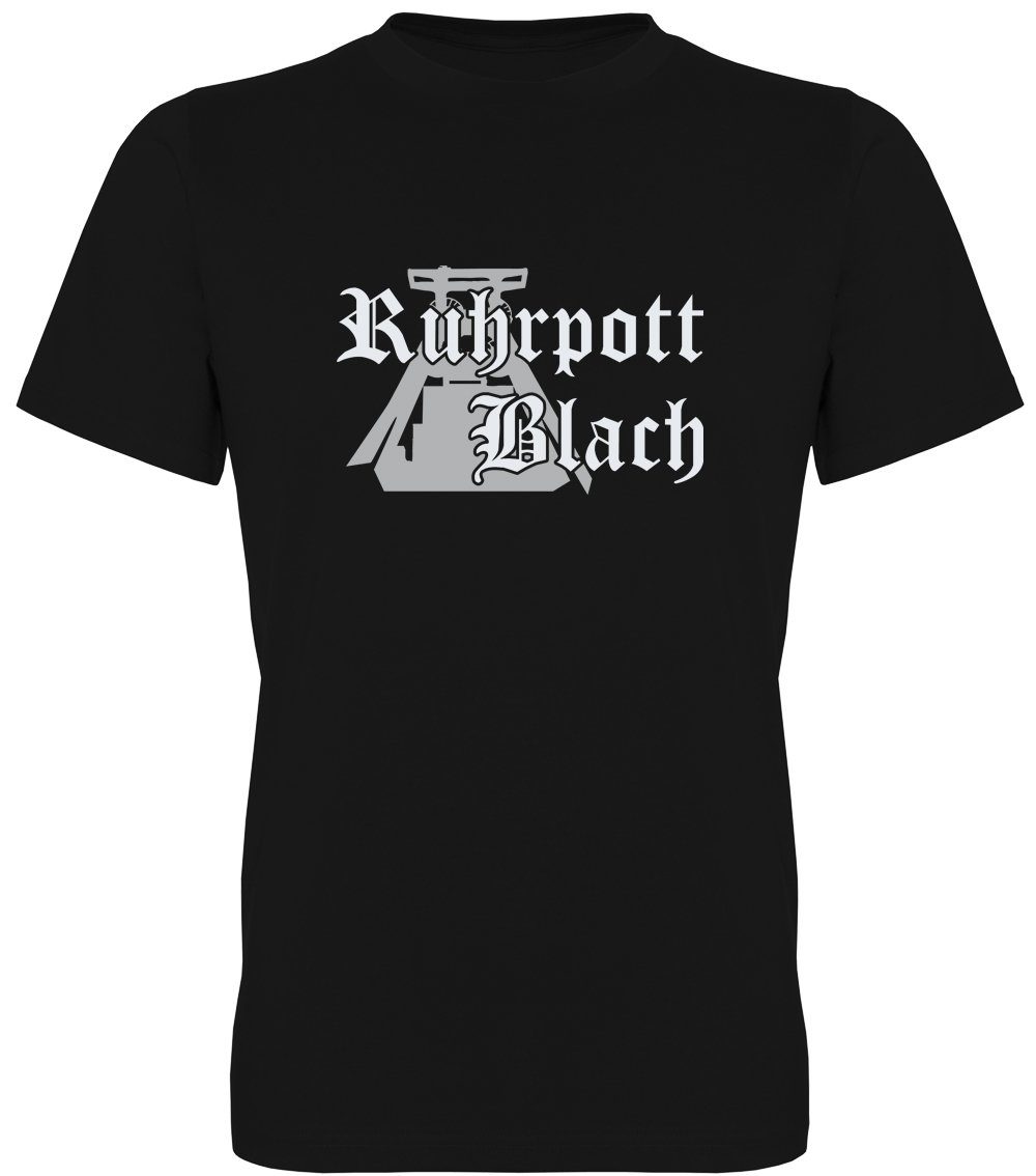 G-graphics T-Shirt Ruhrpott Blach Herren T-Shirt mit Ruhrgebiets-Motiv-Fron günstig online kaufen