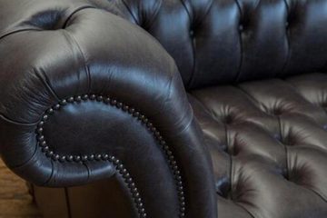 JVmoebel Chesterfield-Sofa 3 Sitzer Chesterfield Sofas Design Luxus Sofa Leder 100% Leder Sofort, Made in Europe