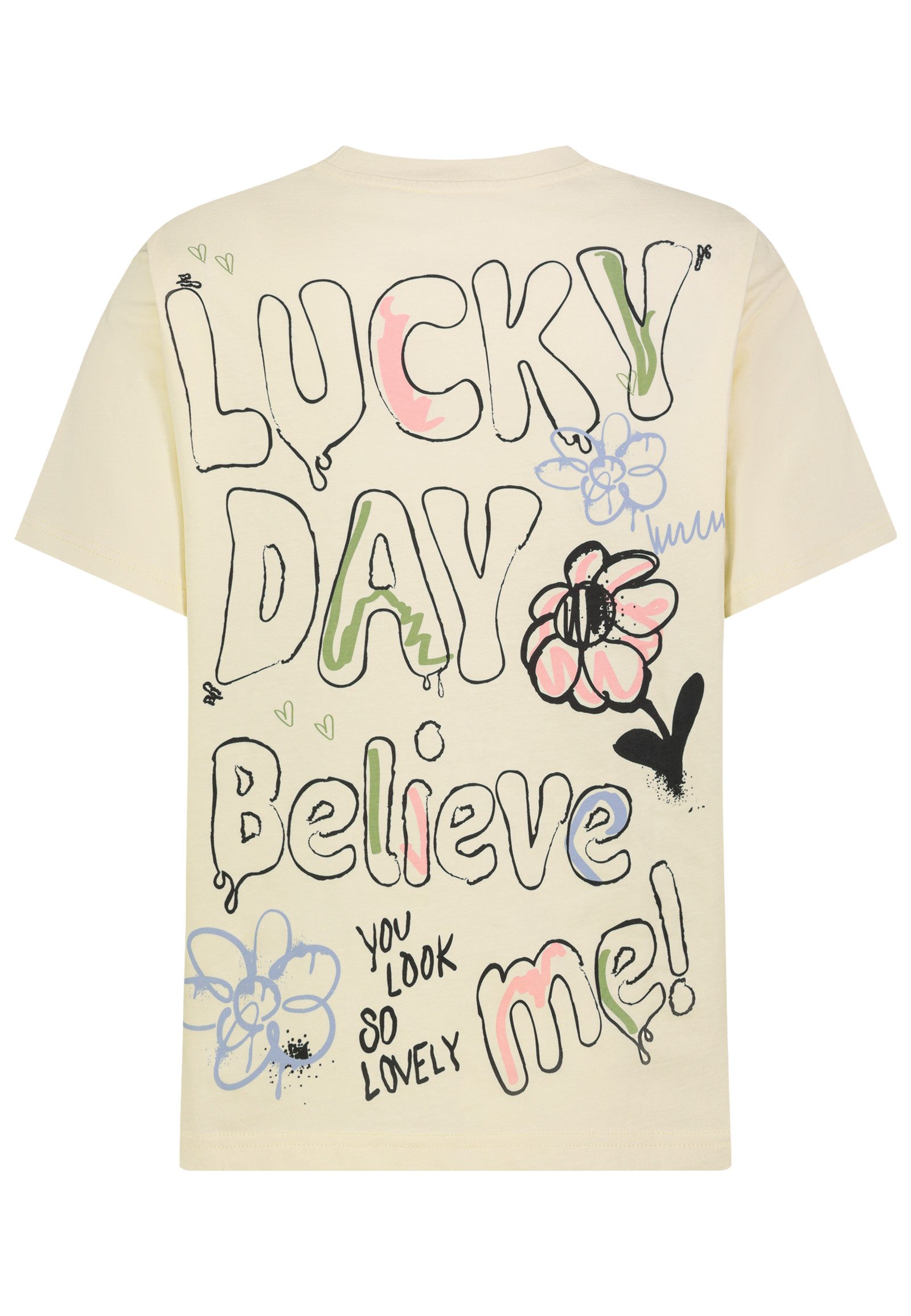 SUBLEVEL T-Shirt Damen Oversize T-Shirt mit Rückenprint Baumwollshirt, Prin günstig online kaufen
