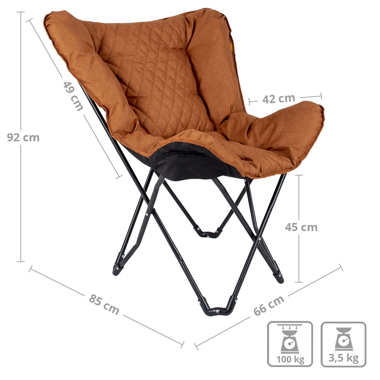 Bo-Camp Campingstuhl Schmetterling Stuhl Himrod Camping, Garten Lounge Stuh günstig online kaufen