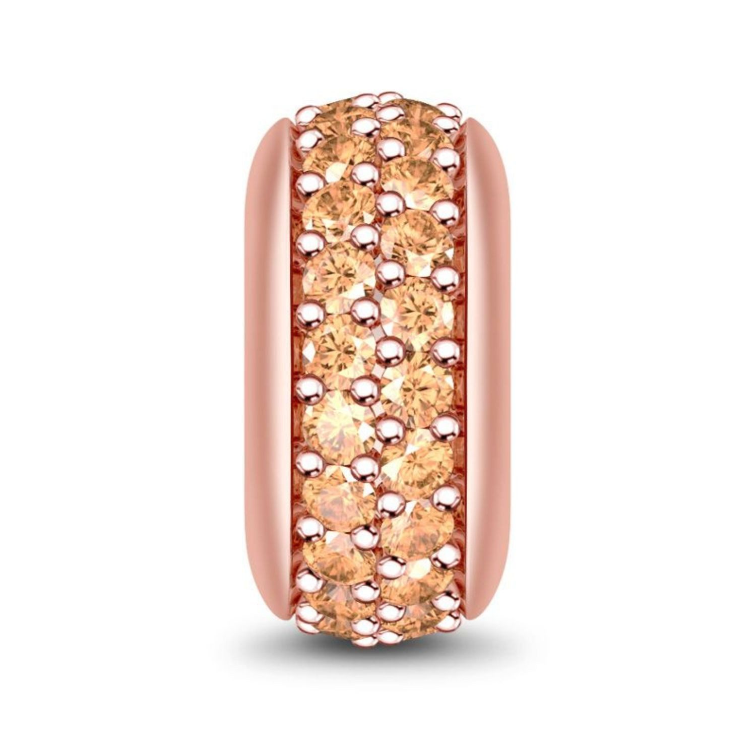 Bead Gnoce Charm Pavé Rosé CJC001 Silber rosévergoldet