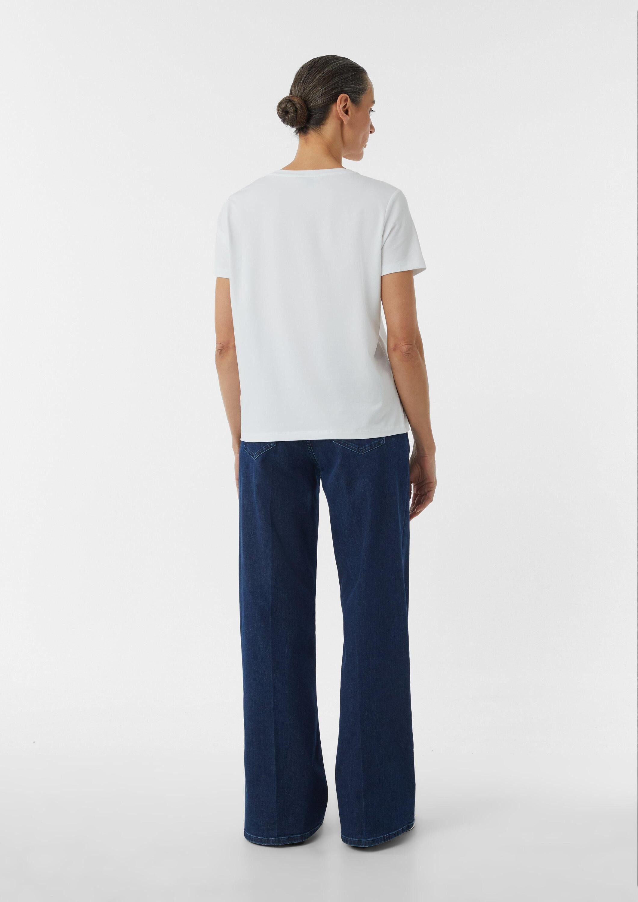 comma Kurzarmshirt T-Shirt T-Shirt mit Print