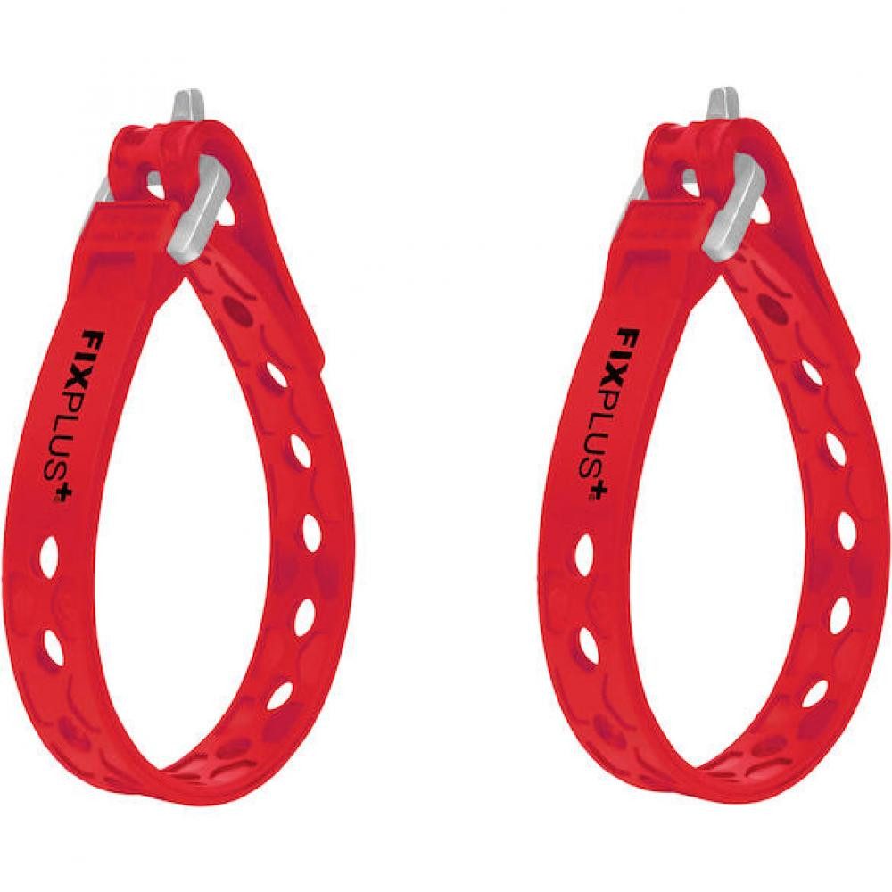 Fixplus Fahrradreflektor FixPlus Spannband Strap Nano/Slim Fit 23 23 cm Rot - flexibles, wieder