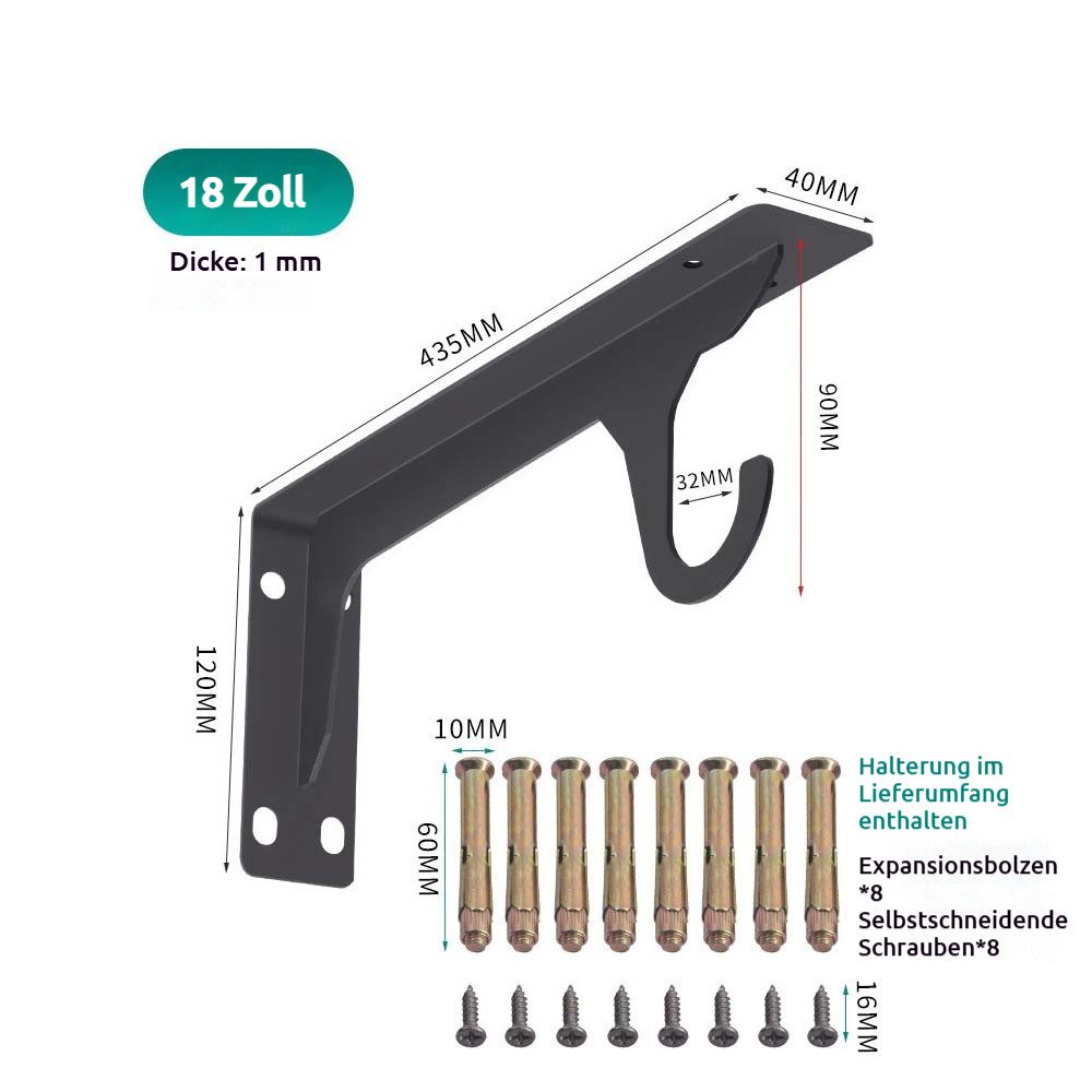 PRIISF Wandgarderobe 2Stück Regalhalterung Schwerlast Kleiderstange Wandgar günstig online kaufen