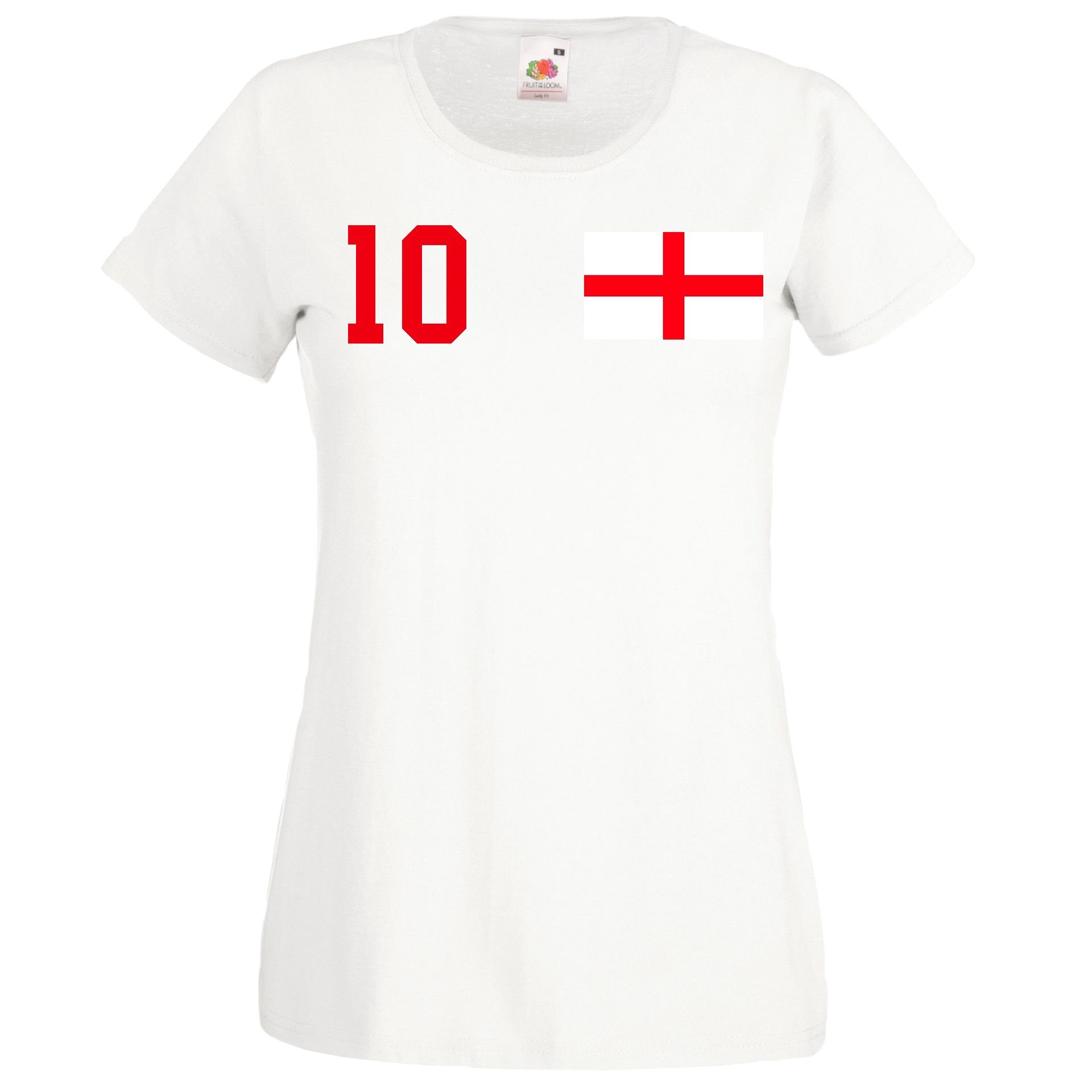 Youth Designz T-Shirt England Damen Shirt mit trendigem Trikot Look