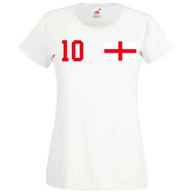 Youth Designz T-Shirt England Damen Shirt mit trendigem Trikot Look