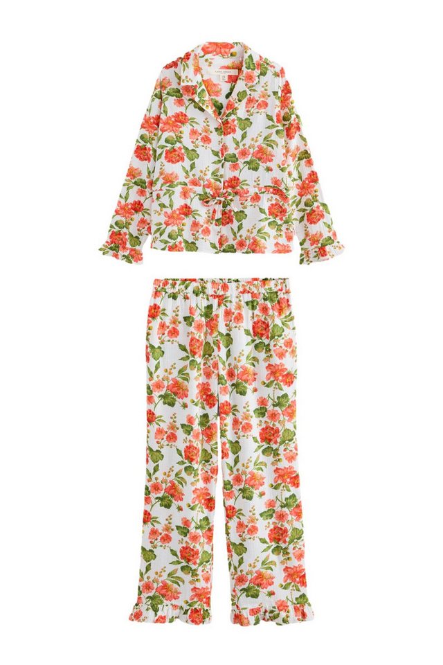 LAURA ASHLEY Pyjama Laura Ashley Romilly Schlafanzug mit Rüschen (2 tlg)