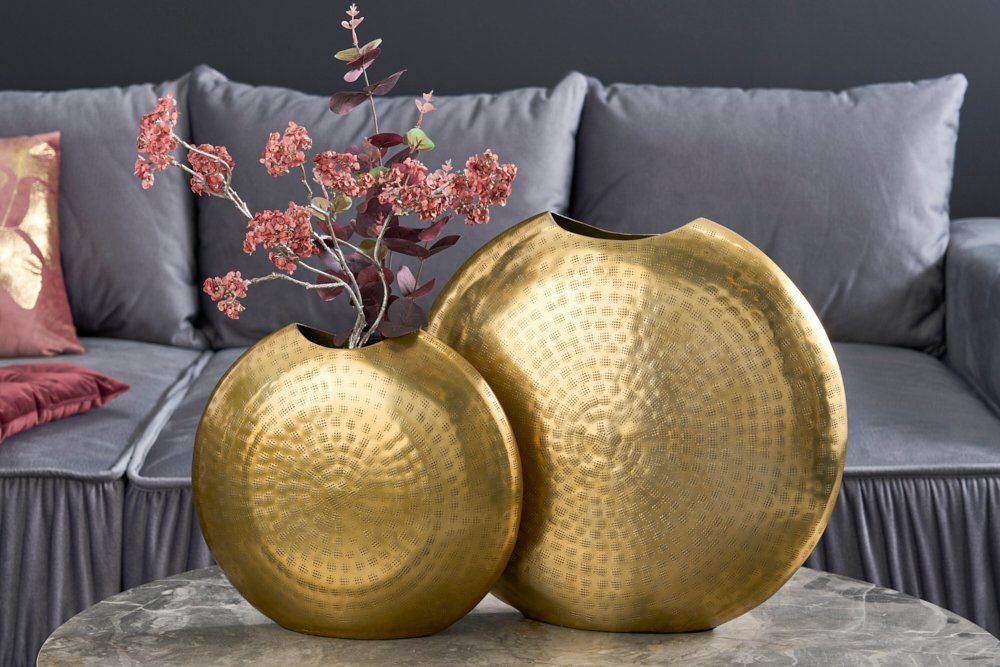 riess-ambiente Tischvase ORIENTAL 44cm gold (Set, 2 St), Deko · Blumen · Hammerschlag Design · Metall