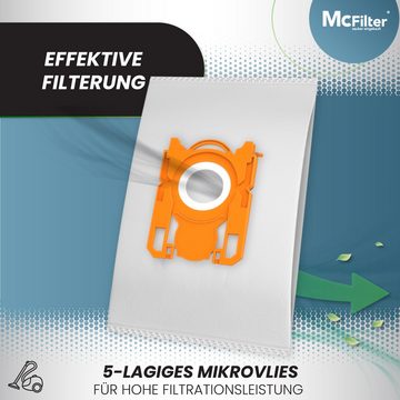 McFilter Staubsaugerbeutel Beutel, passend für Philips 3000 series XD3110/09 Staubsauger, 10 St., 3-lagiger Staubbeutel mit Kunststoffdeckscheibe, inkl. 2 Filter