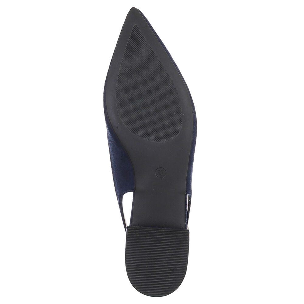 Ital-Design Damen Schnürstiefel Combat-Style mit Schnalle Schnürpumps (92078874) Blockabsatz Schnür- & Riemchenpumps in Dunkelblau