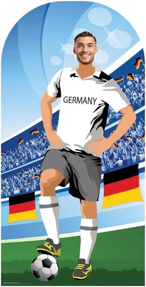 Dekofigur Fußball - Deutschland - Fotowand Stand In - Pappaufsteller 95x190 cm
