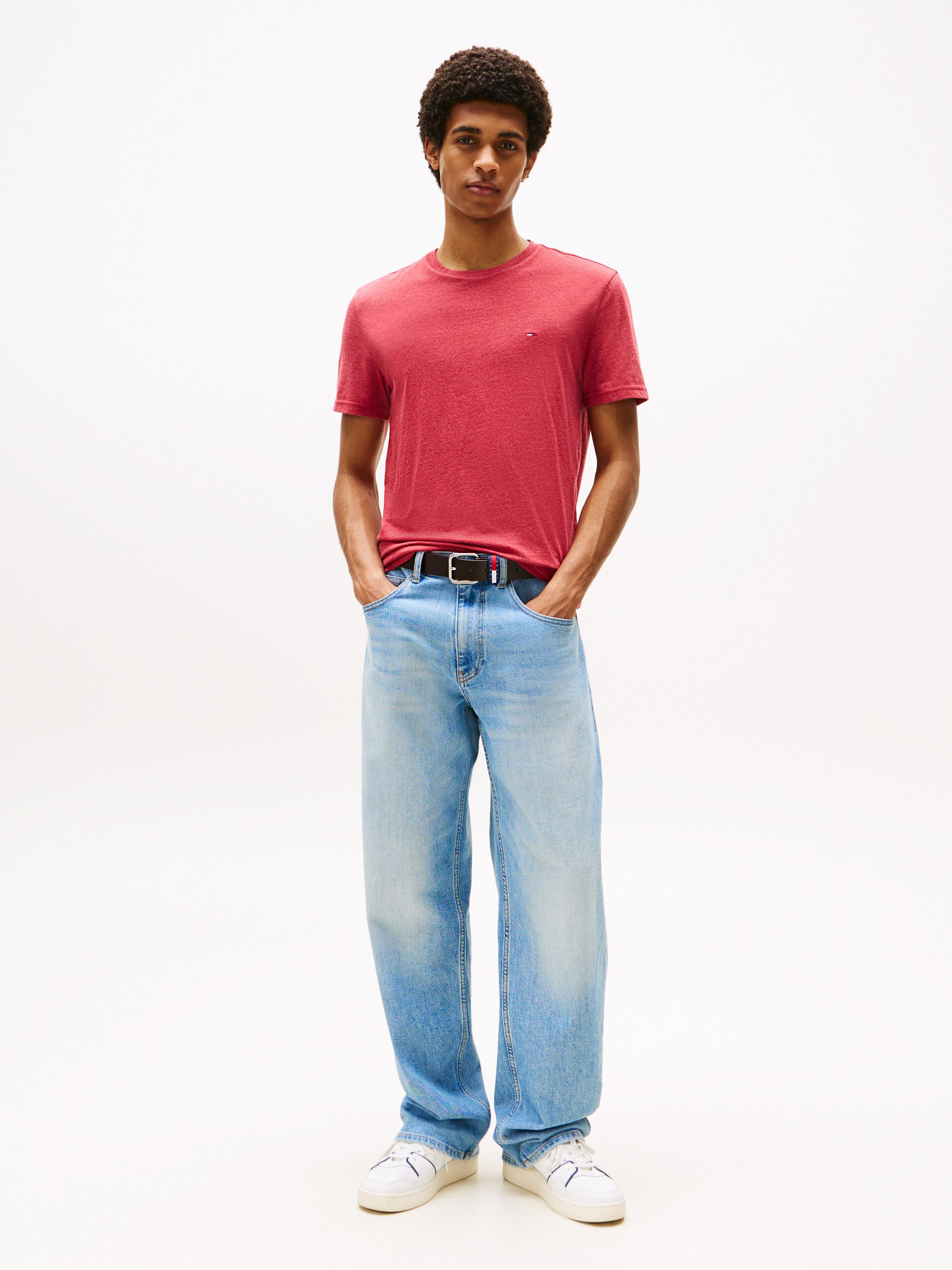 Tommy Jeans T-Shirt TJM XSLIM JASPE HTR TEE EXT Mit Rundhalsausschnitt günstig online kaufen