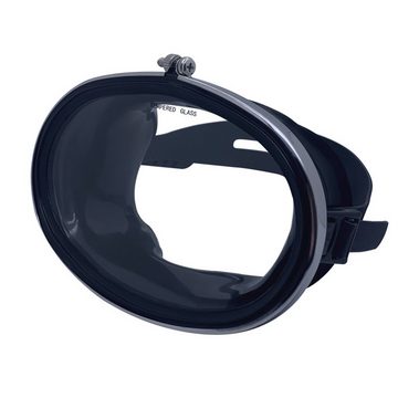 LeiGo Tauchermaske Tauchermasken,Taucherbrille,Schnorchelmaske gehärtetem Glas,schwarz, HD-Sichtfeld
