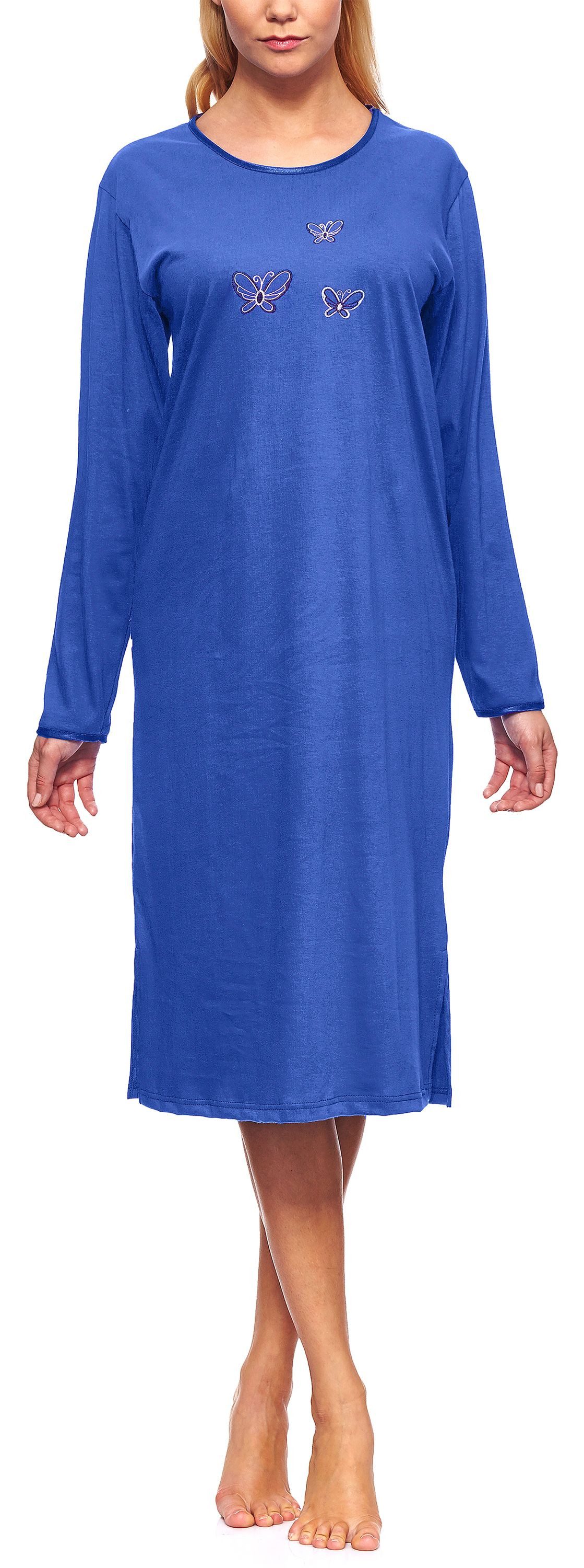 Merry Style Nachthemd Damen Langarm Nachthemd 91LW1 (1-tlg)