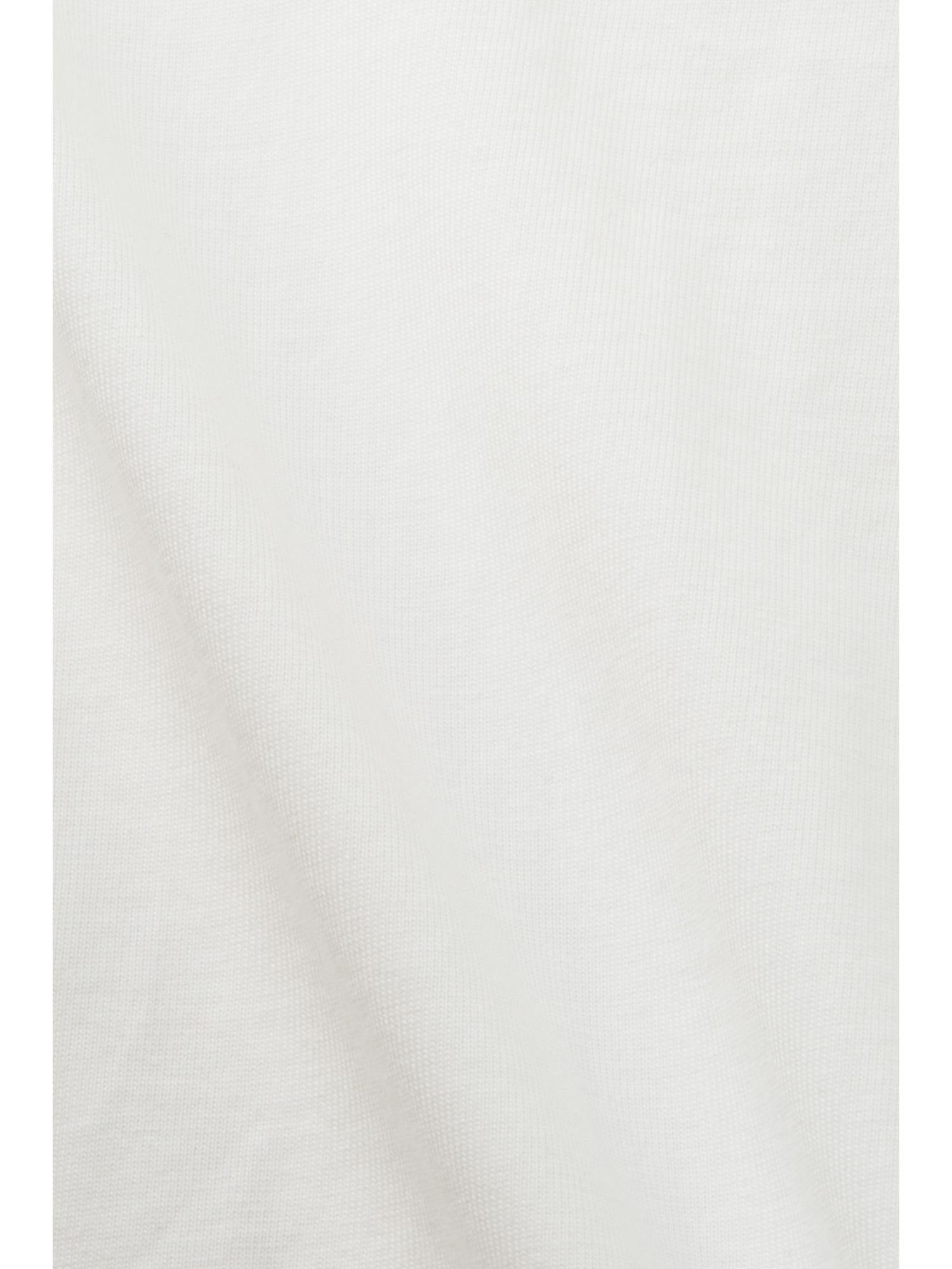 Esprit T-Shirt (1-tlg) Logoprint Baumwoll-T-Shirt OFF mit WHITE