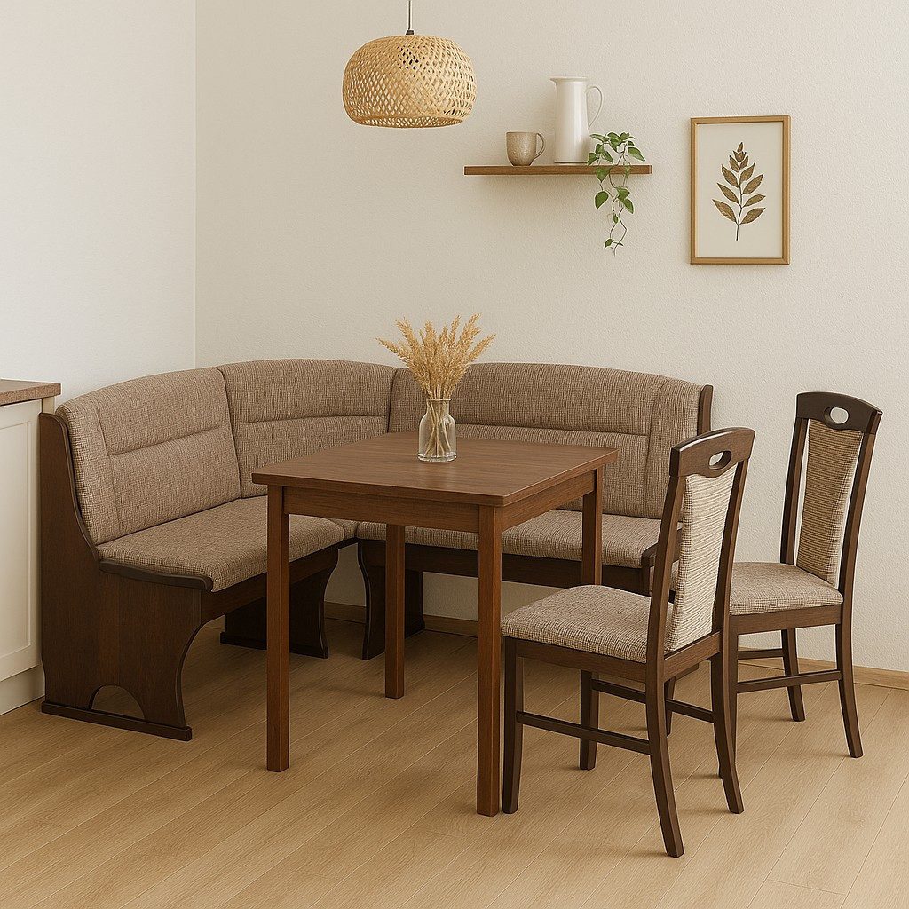 moebel-direkt-online Eckbankgruppe 4tlg. Eckbankgruppe, Stellfläche 125x165 cm, (Spar-Set, 4tlg. Set)