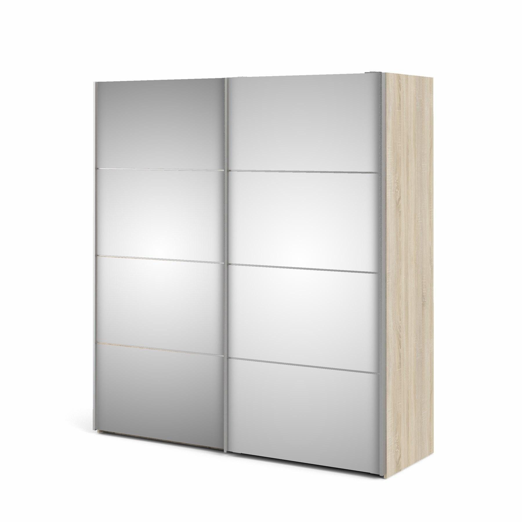 ebuy24 Kleiderschrank Veto Kleiderschrank 2 Spiegeltüren breite 182 cm Eiche Dekor