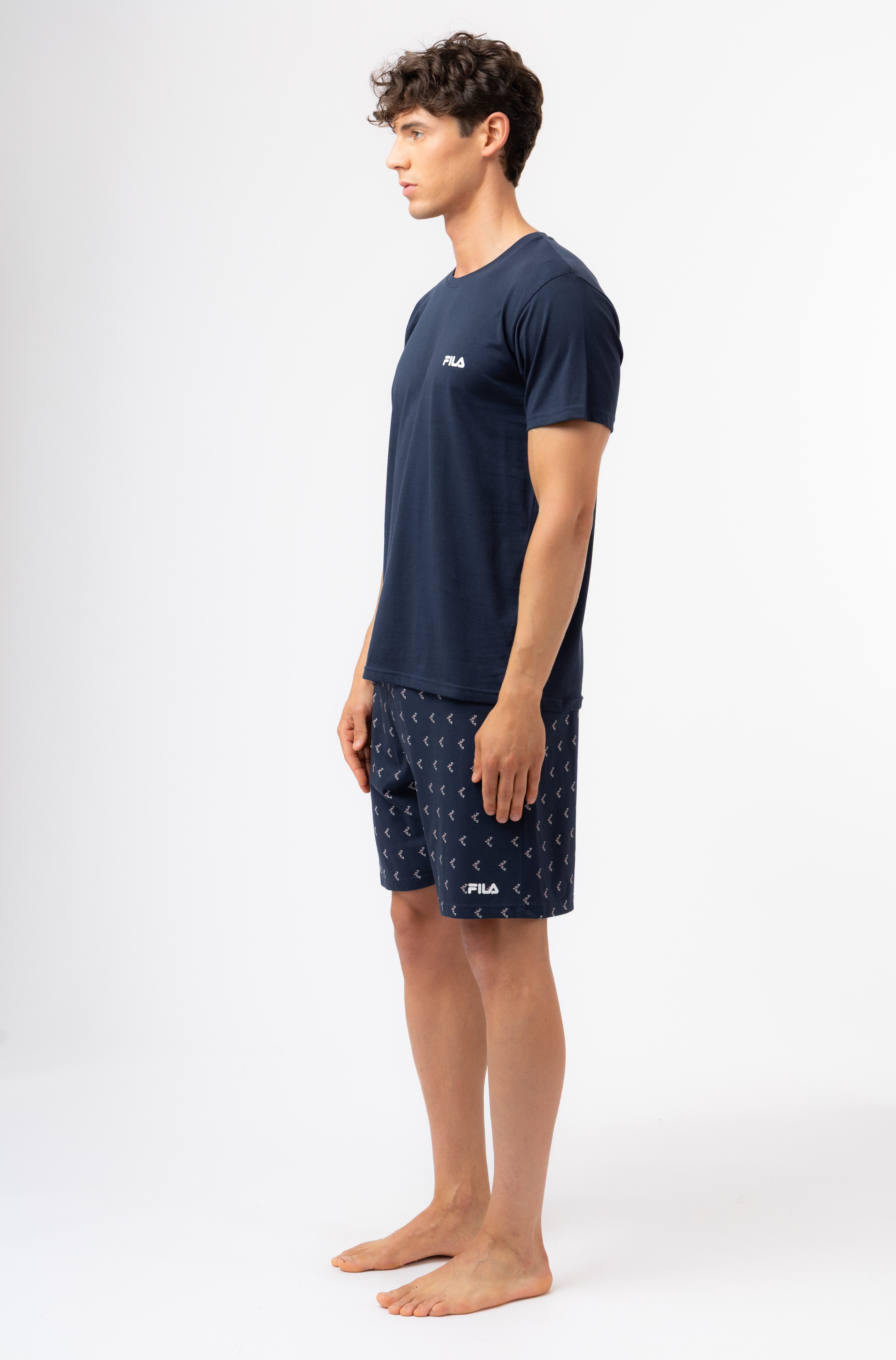 Fila Shorty (2 tlg) mit Rundhalsausschnitt, Kurzarm, Cotton – Bild 4 von 4