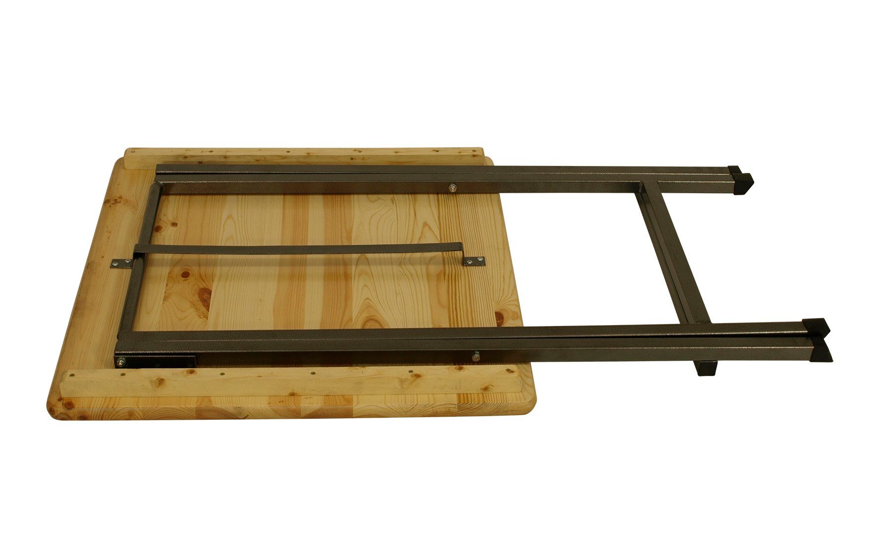 DEGAMO Stehtisch klappbar, ZÜRICH quadratisch, (1-St), Gestell Kiefer Stahl 78x78cm Tischplatte