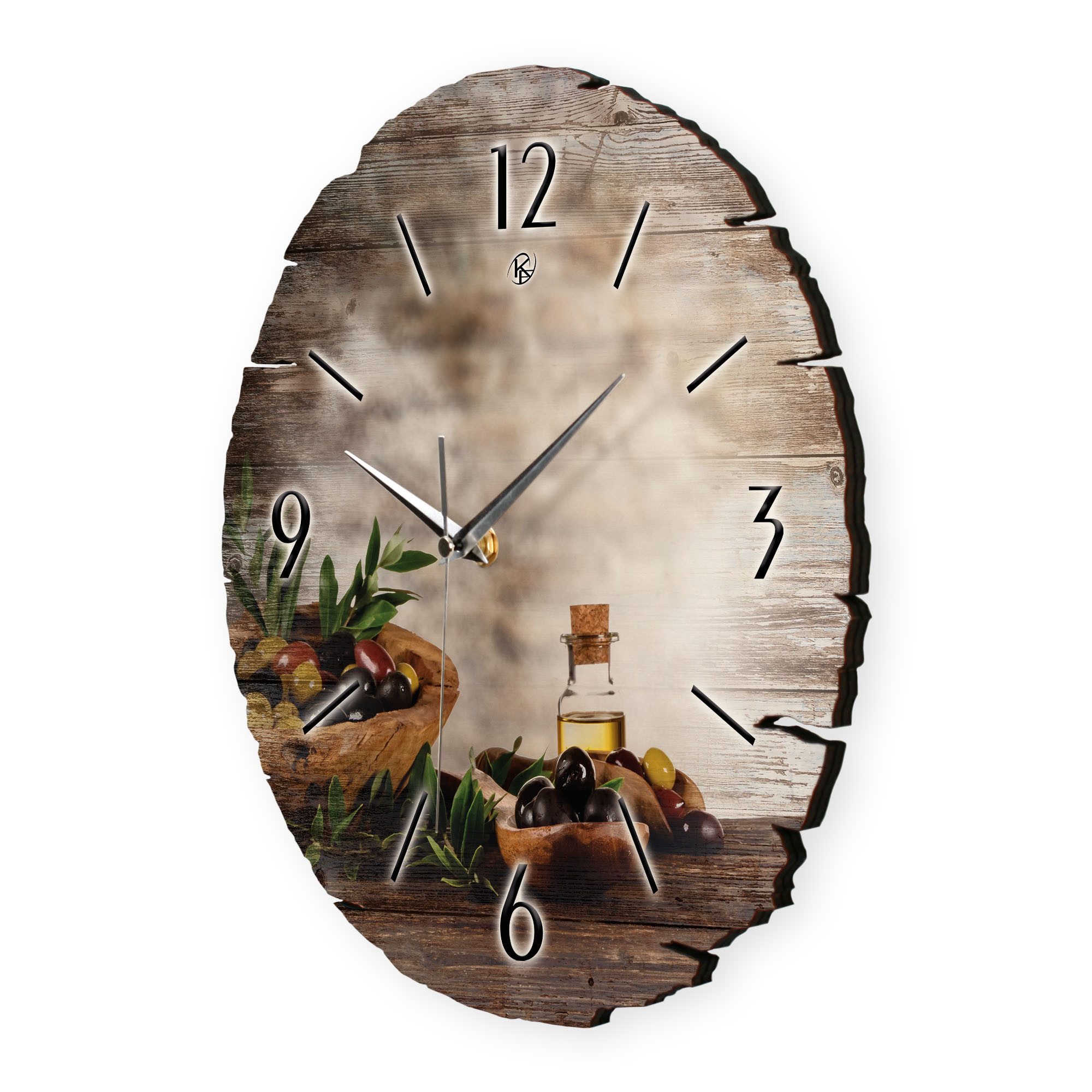 Kreative Feder Wanduhr Wanduhr "Bunte Oliven" günstig online kaufen
